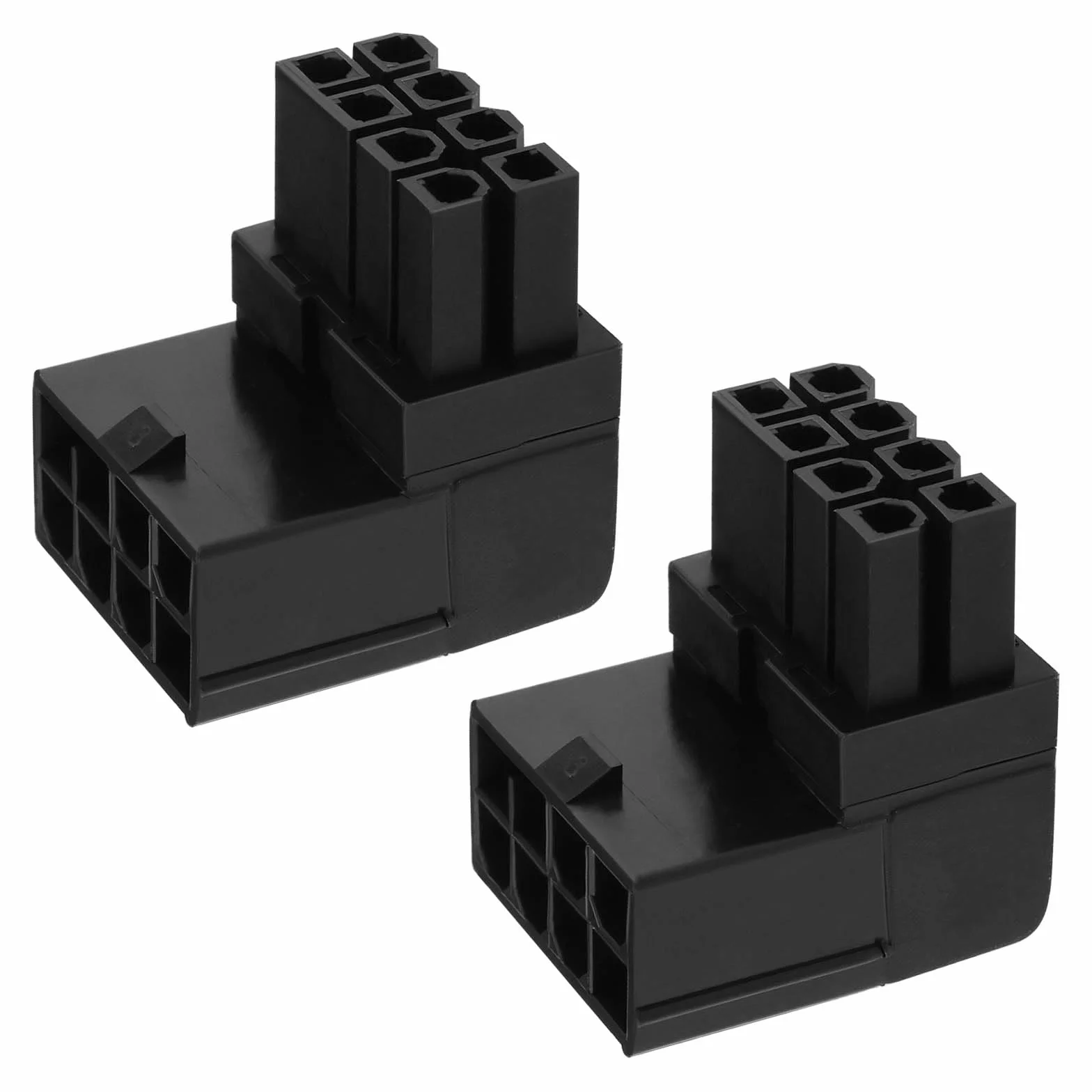 Zasilacz 8-pinowy 90 stopni GPU VGA PCIe adapter kątowy czarny