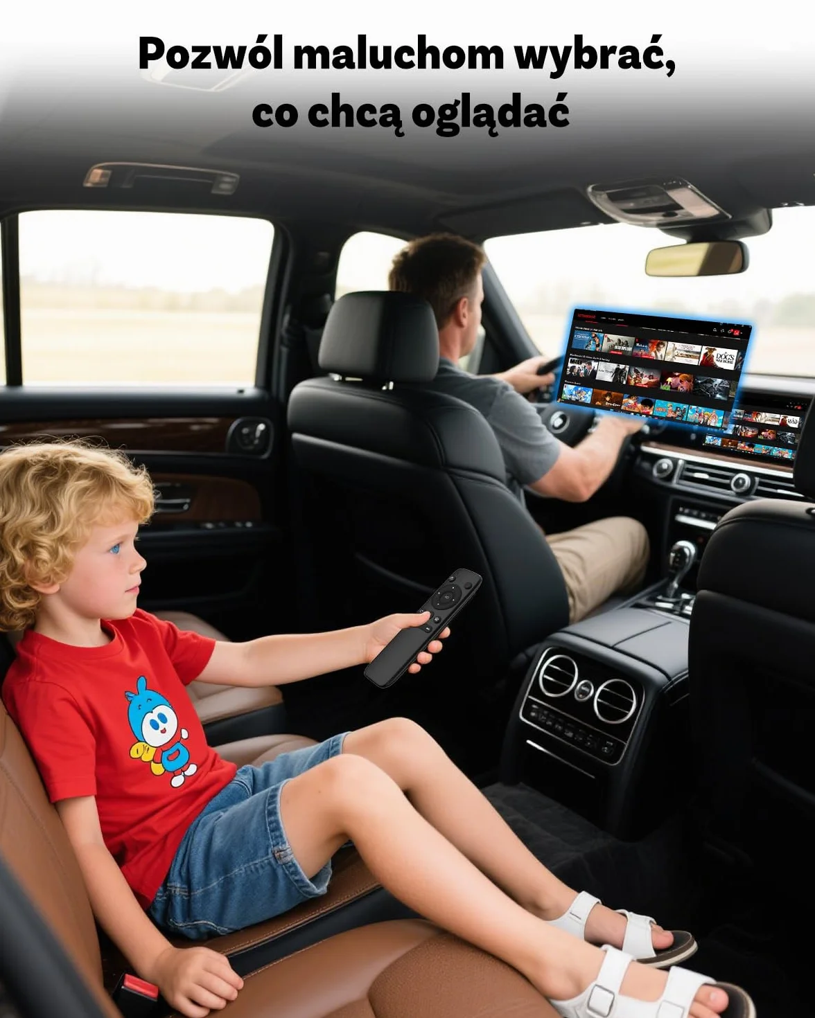Ottocast Bezprzewodowy Pilot do CarPlay AI Box, Bluetooth Air Mouse pilot kompatybilny z OttoAibox I3, P3, P3 Lite, Play2Video Pro, Łatwa instalacja Plug & Play