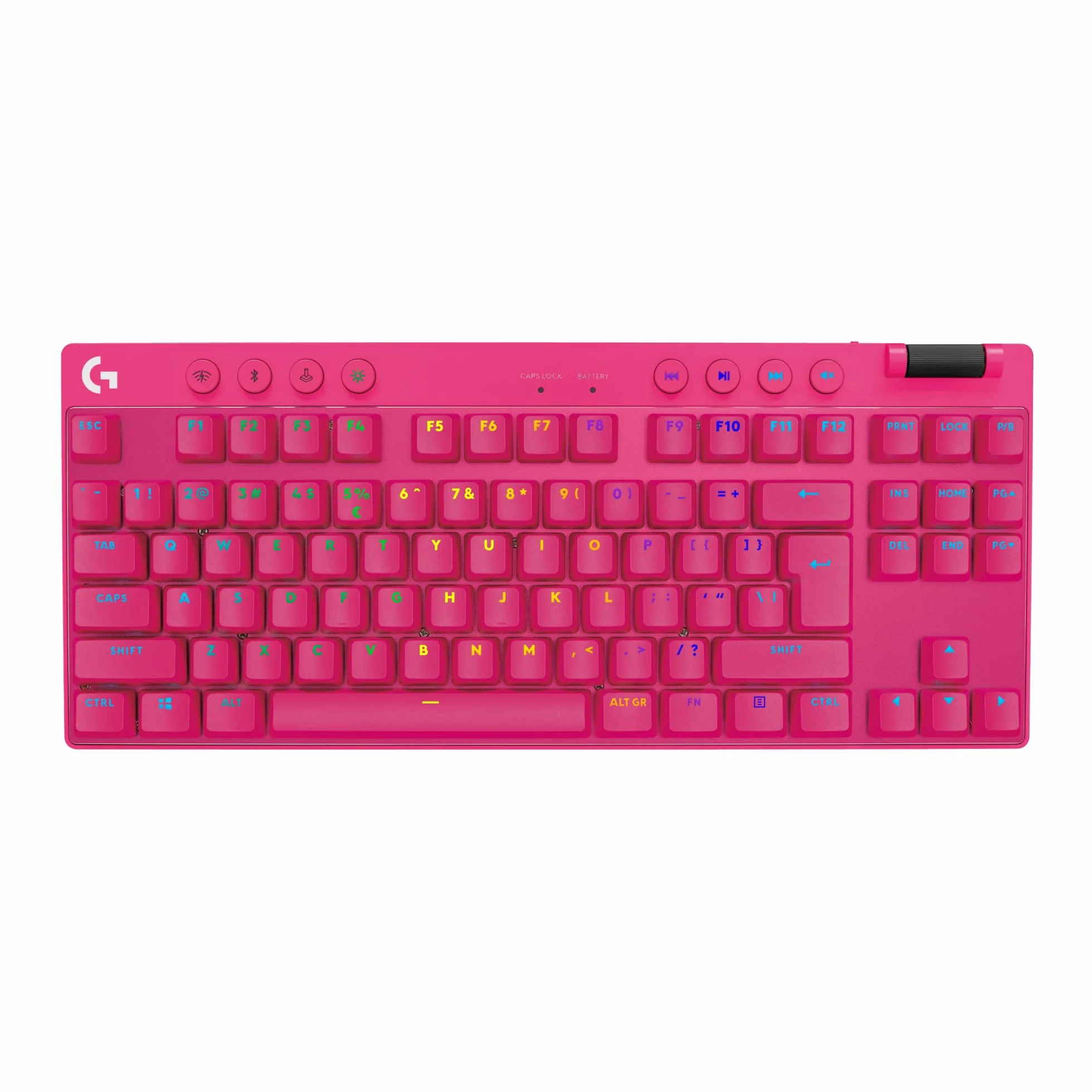 Logitech G PRO X TKL LIGHTSPEED Bezprzewodowa klawiatura do gier | AZERTY układ francuski, Tactile - Różowy