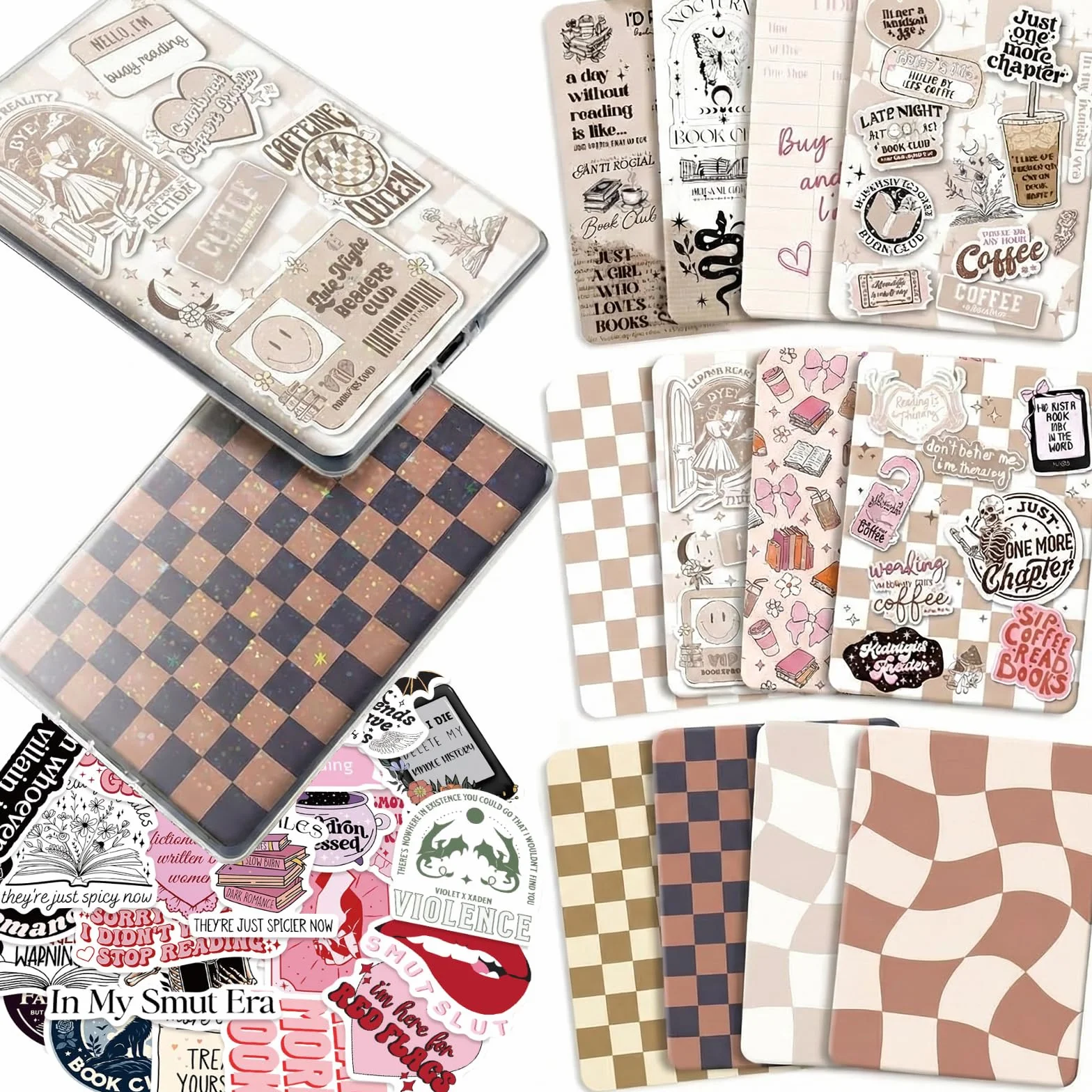 E-Reader papier kartonowy Einleger 12 sztuk naklejki do scrapbookingu przezroczyste etui 6,9" x 4,8" wkładka biały