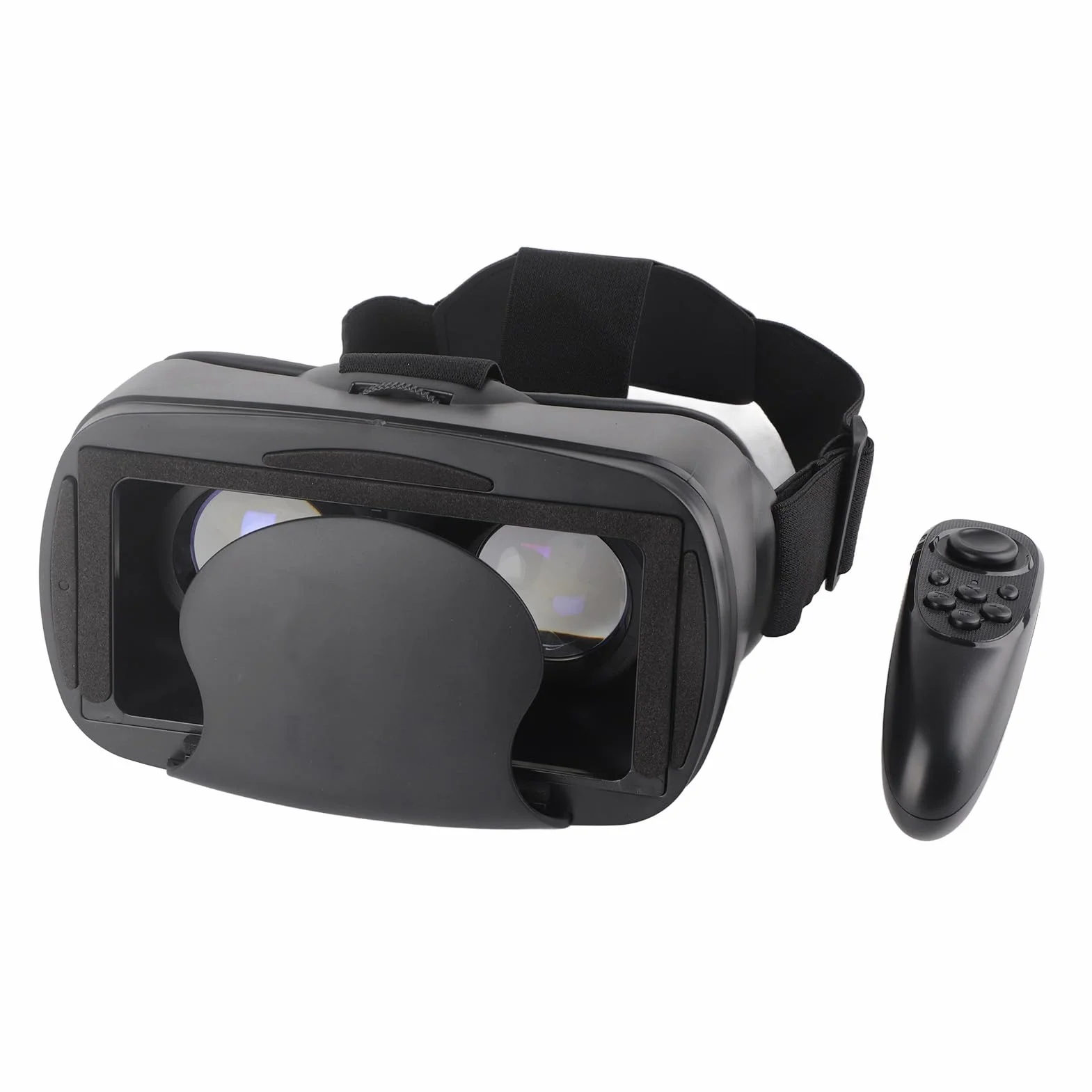 Zestaw Słuchawkowy Pro 3D VR dla Dzieci Dorośli, Ochrona Oczu Przed Niebieskim światłem Okulary Wirtualnej Rzeczywistości 3D VR z Pilotem do Gier na Telefony Komórkowe