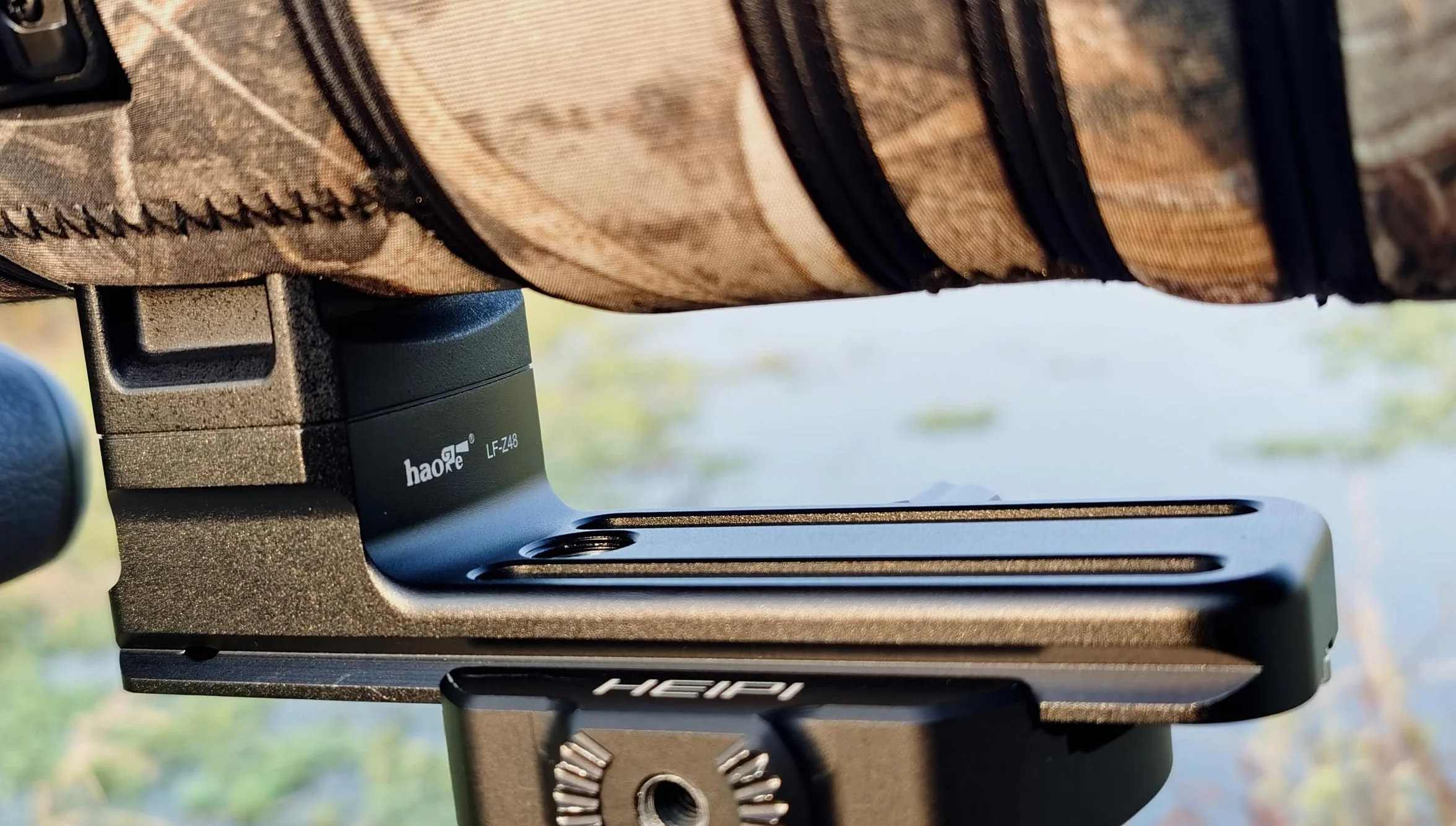 Haoge LF-Z48 Wymienna stopka do obiektywu Nikon NIKKOR Z 800 f/6.3 Z VR S-line i Z 400 f/2.8 TC Z VR S, soczewka z pierścieniem do montażu na statywie podstawa kołnierz wbudowana płyta szybkiego zwalniania typu Arca