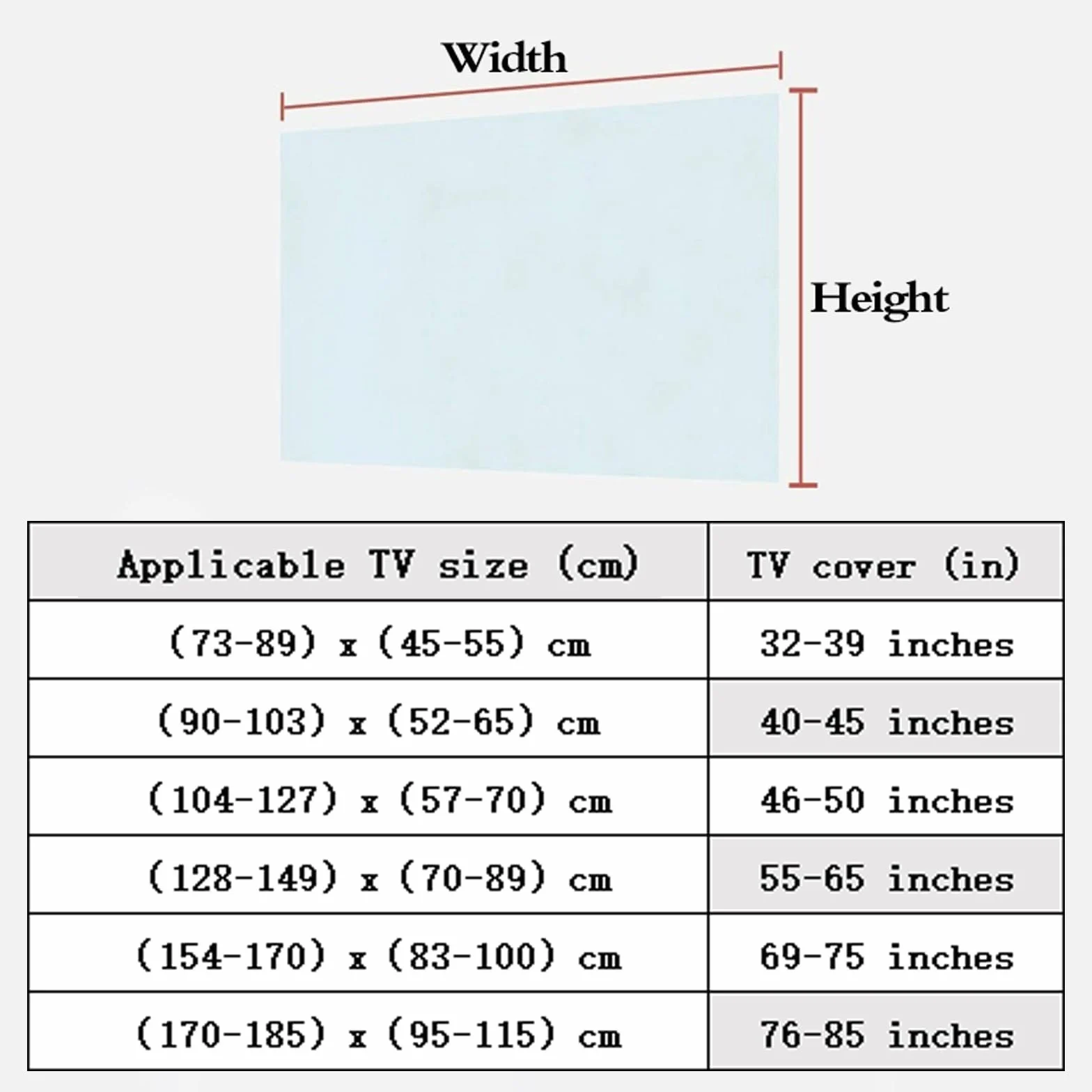Elastyczny pokrowiec na ekran telewizora, oddychający pokrowiec na telewizor pyłoszczelny, zmywalny pokrowiec na telewizor pyłoszczelny, ekran, łatwy do założenia, do ochrony telewizora