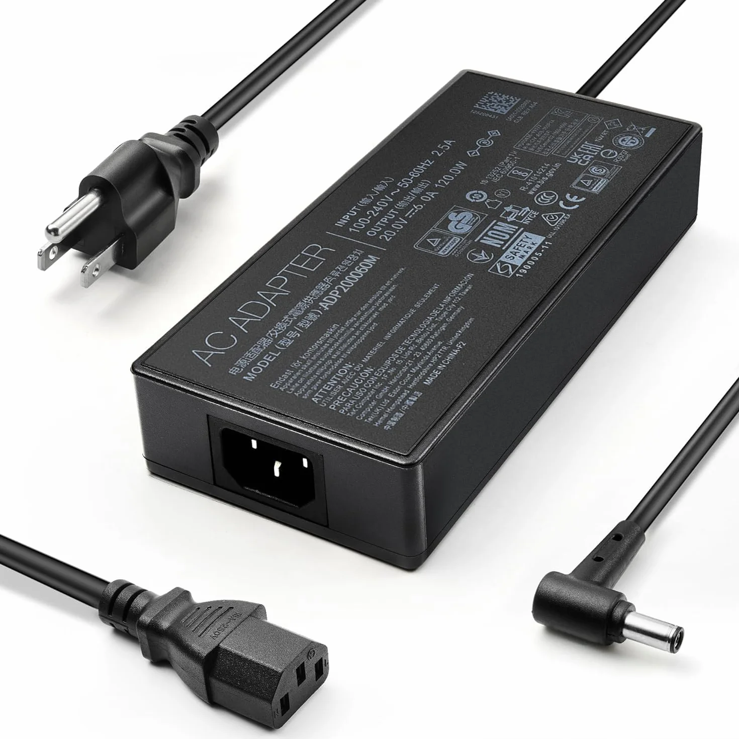 Ładowarka 120 W pasuje do Asus Zenbook Pro 15 Flip Q538E Q528E UX534F Q536F Q537F Q546F Q547F Q506F K570Z K570U, A17-120P2A ADP-120CD B zasilacz sieciowy