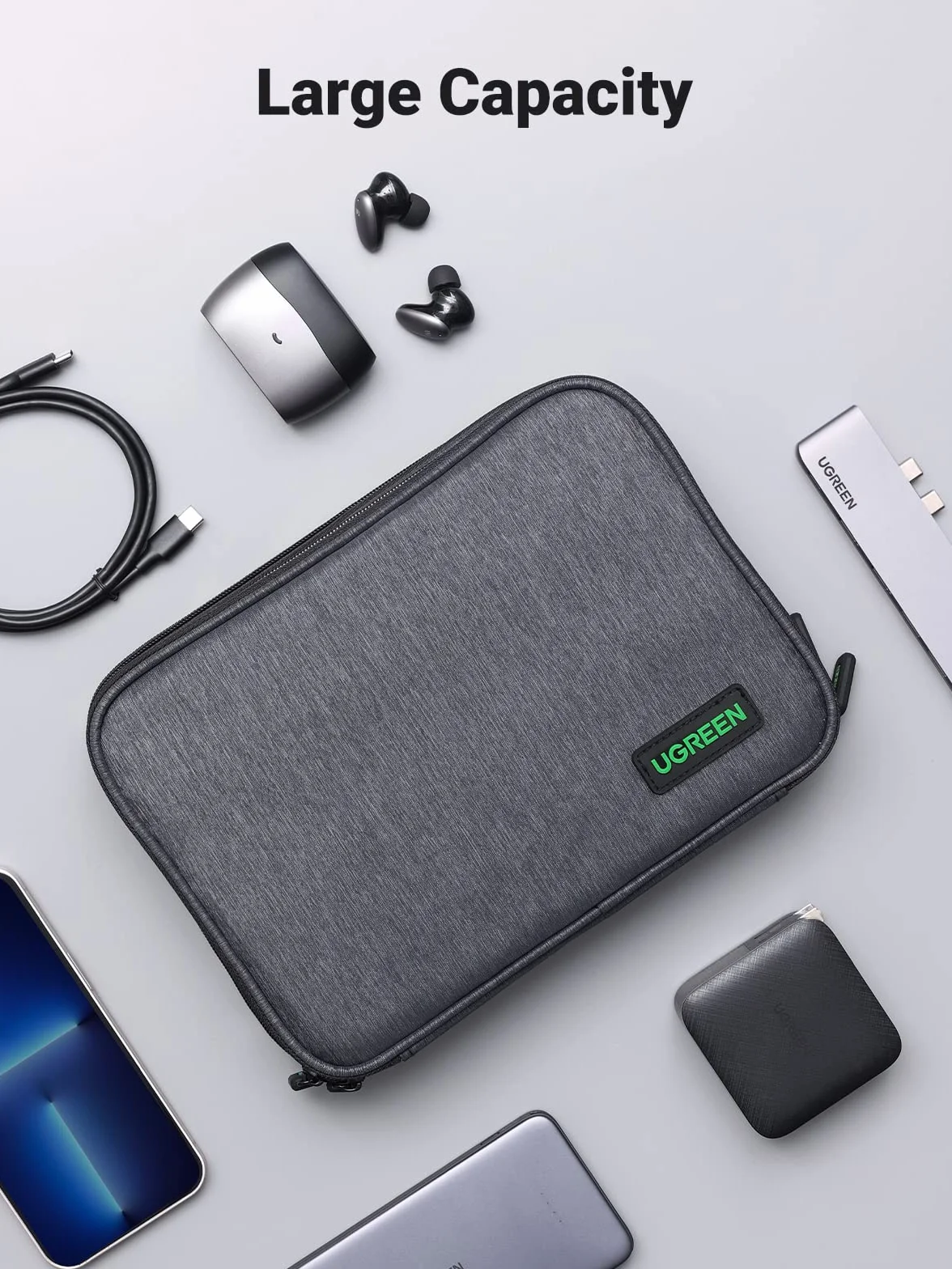 UGREEN Elektroniczna Skrzynka na Akcesoria do Akumulatora Kabla Power Bank