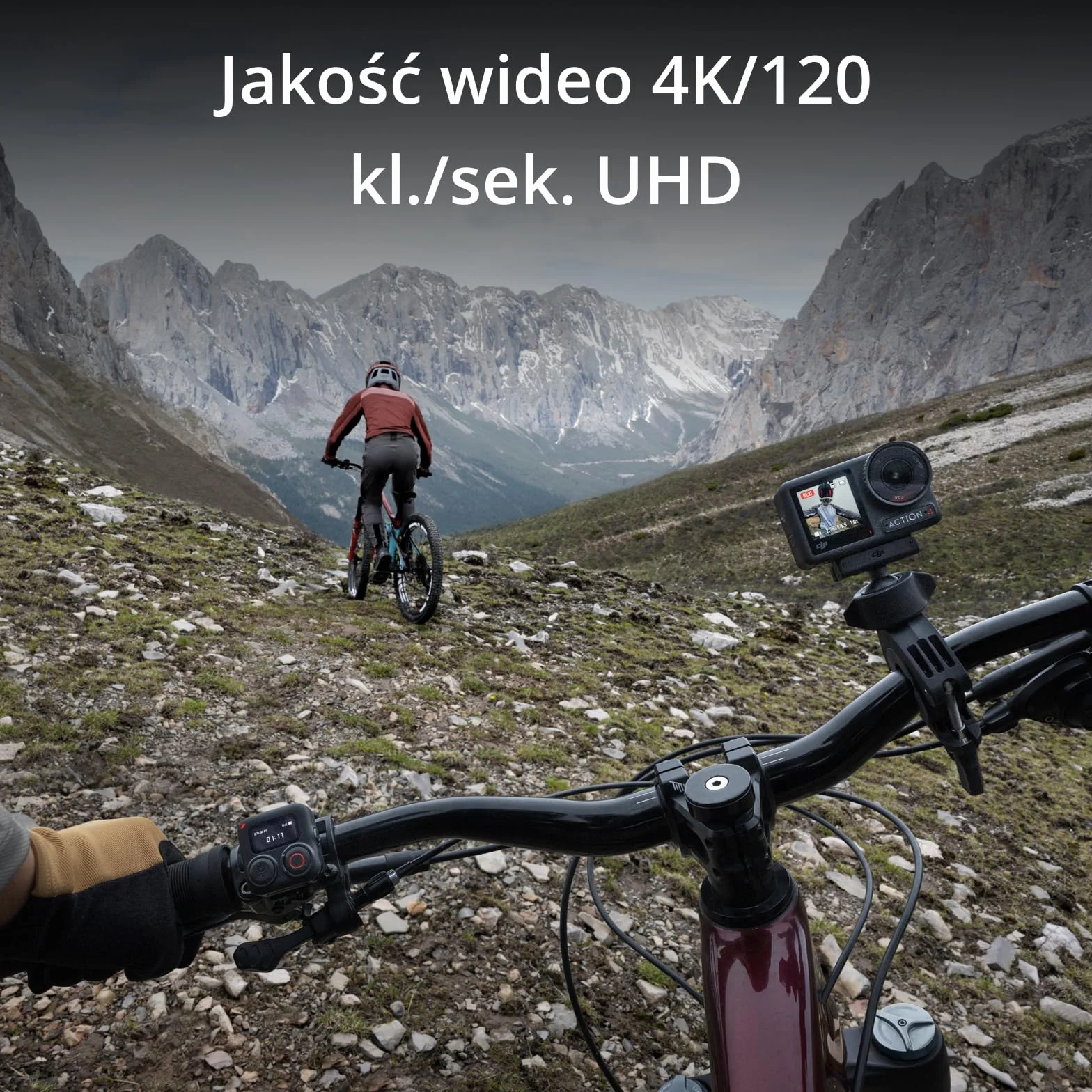 DJI Osmo Action 4 Essential Combo – wodoodporna kamera sportowa 4K/120 fps z czujnikem 1/1,3 cala, świetnym obrazowaniem w słabym świetle, 10-bitową głębią kolorów oraz akumulatorem 1770 mAh