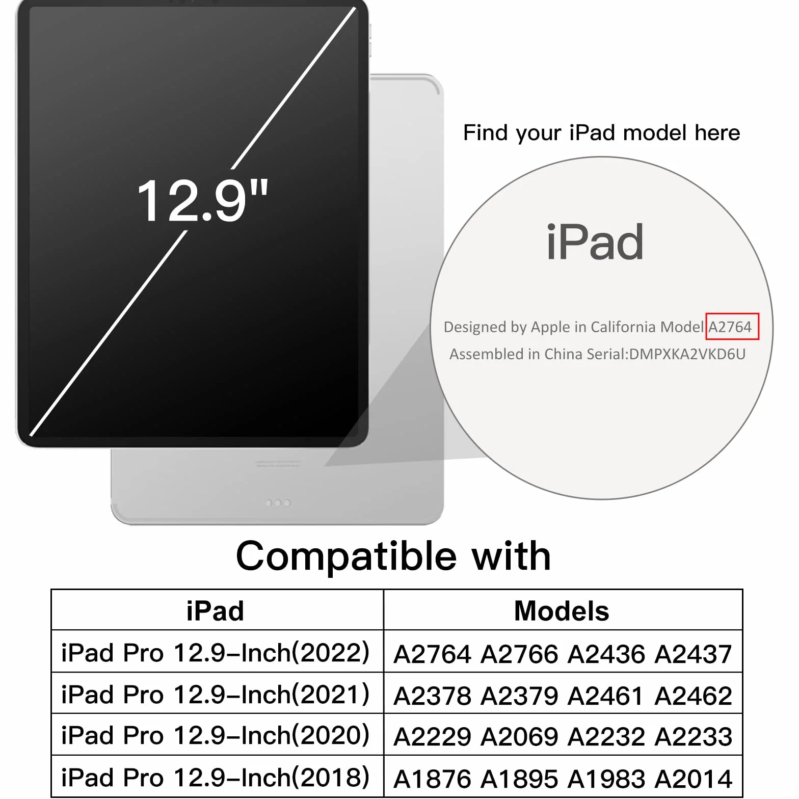 JETech Etui dla iPad Pro 12,9 Cala (2022/2021/2020/2018) z Pencil Uchwyt, Wyczyść Przezroczysty Tył Obudowa Slim Podstawkę Odporna na Wstrząsy Obudowa Tabletu Case (Matcha Zielona)