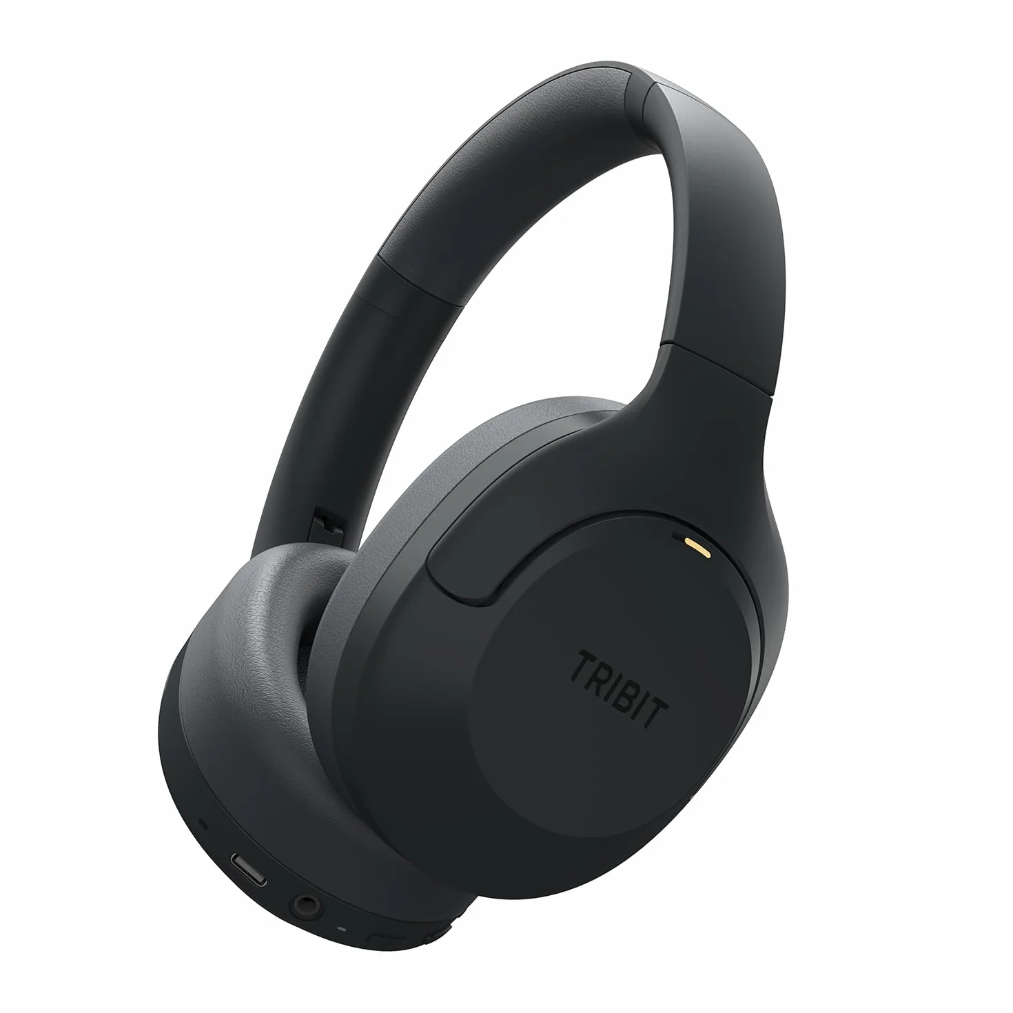 Tribit QuietPlus 81 bezprzewodowe słuchawki nauszne, czas odtwarzania 110 h, czarne | Redukcja szumów, Bluetooth 6.0, 6 trybów EQ za pomocą aplikacji, głęboki bas, składany, wygodny, lekki, gotowy do podróży