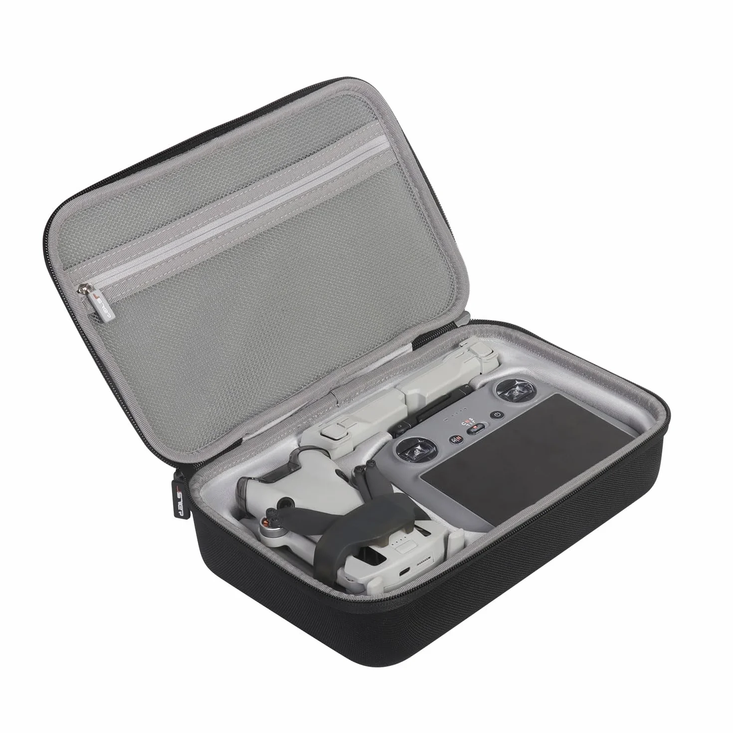 JSVER DJI Mini 4 Pro Case - Carrying Bag for Mini 3 and Drone Combo With Accessories - Black