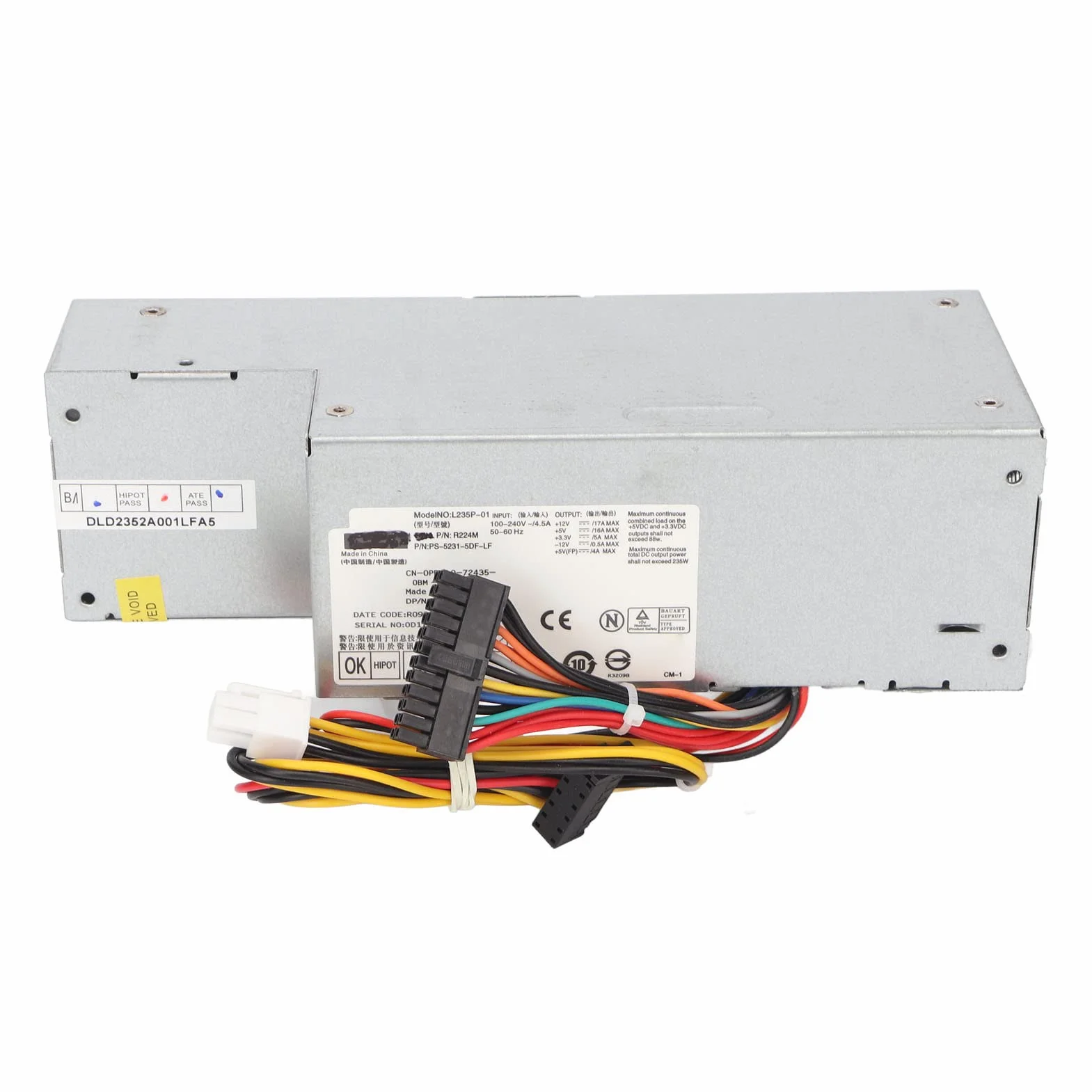 Zasilacz PC 235 W Zasilacz do Obudowy, L235P-01 D235ES-00 F235E-00 Zasilacz 235 W, do OptiPlex 760 780 960 980 980 SFF AC 100-240 V