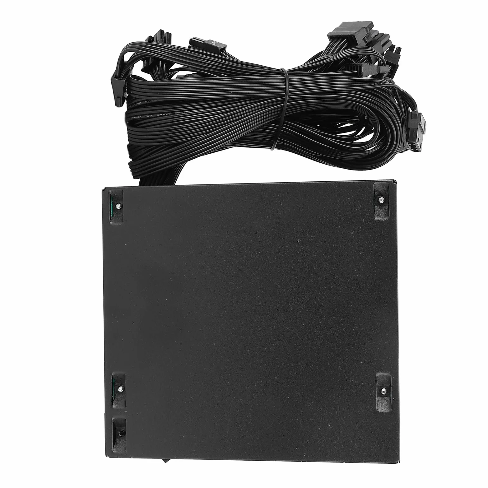 Fabater Wydajny Dwurdzeniowy Zasilacz Komputerowy o Mocy 600 W do Zasilacza do Gier z Systemem z Czarnym Wentylatorem Obudowy ATX Komputerów Stacjonarnych, Wentylator 12 Cm, materiał ze Stopu
