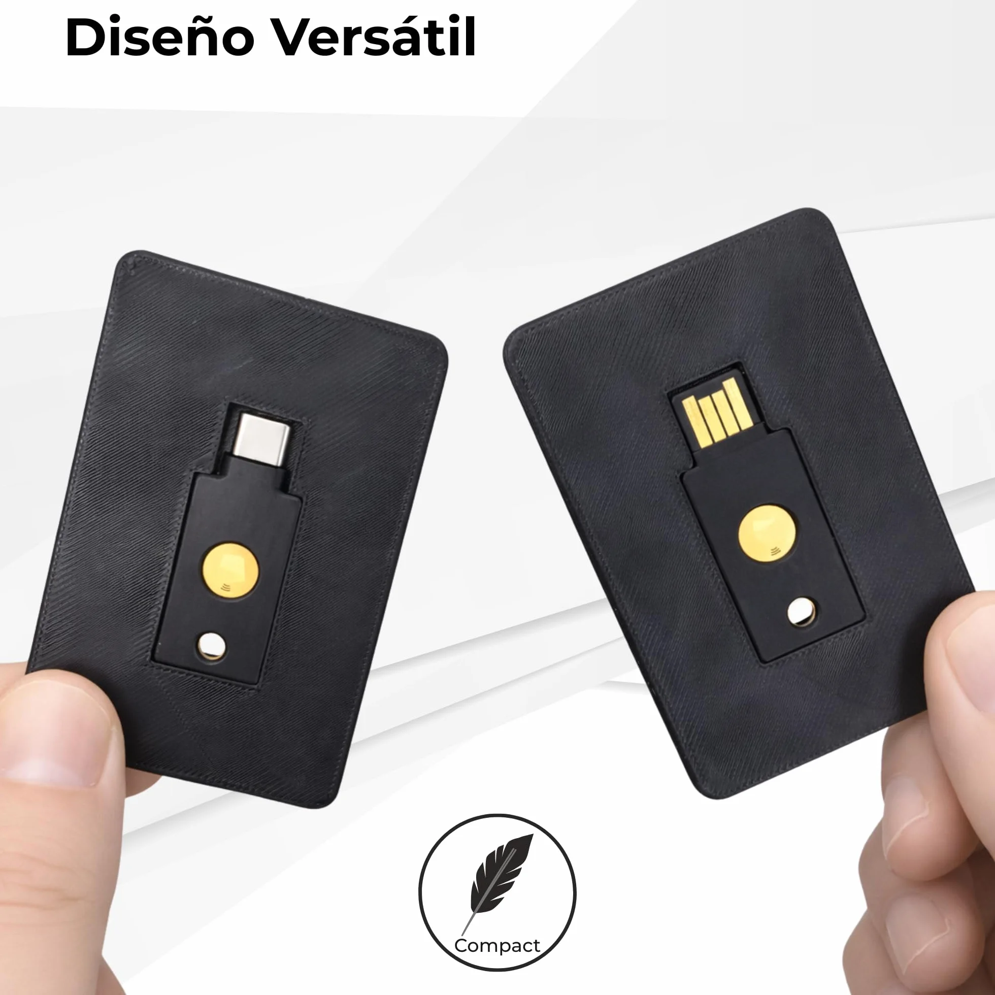 Stojak na karty do YubiKey 5 NFC i 5C NFC - Etui ochronne i uchwyt na karty z gniazdem zapobiegającym zgubieniu portfela, plecaka i etui na karty (klucz bezpieczeństwa nie wchodzi w zakres dostawy) (1
