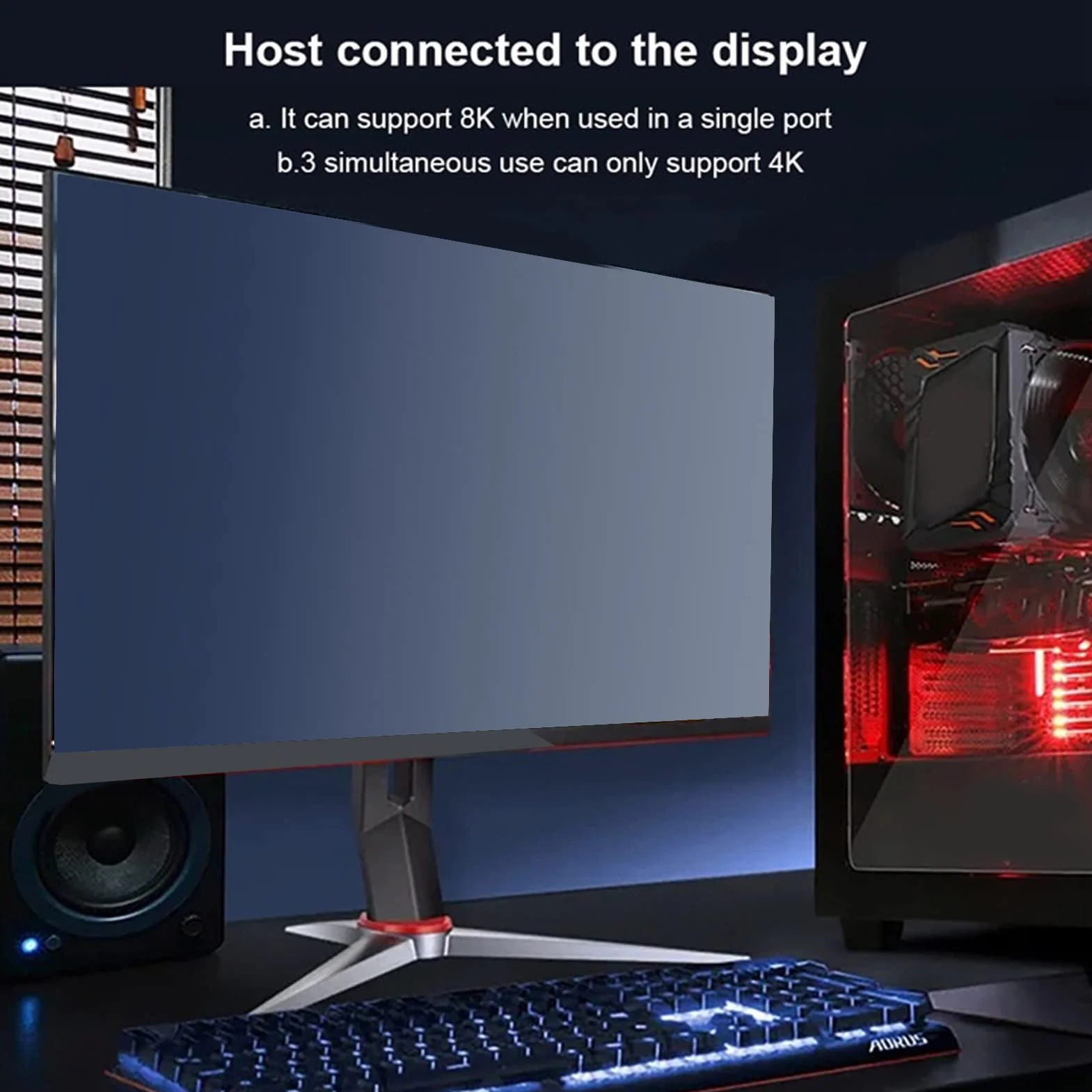 Acouto Rozdzielacz DisplayPort 1x3 8K 30 Hz 4K 144 Hz Potrójny Rozdzielacz MST SST Hub z 3 Wyjściami do Kina Domowego w Szkole Sygnały Hotelowe Obsługuje 3 DisplayPort 1x3 Adapter 8K