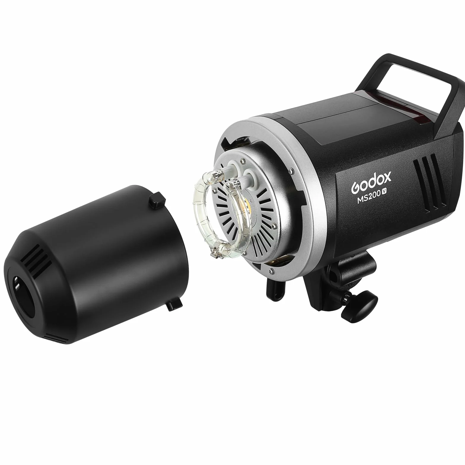Godox MS200V lampa błyskowa studyjna z ulepszoną lampą modelującą LED, 200W GN53 Bowens Mount Monolight, lekka i przenośna, 2,4G Wireless X System Studio Strobe do fotografii portretowej w studio