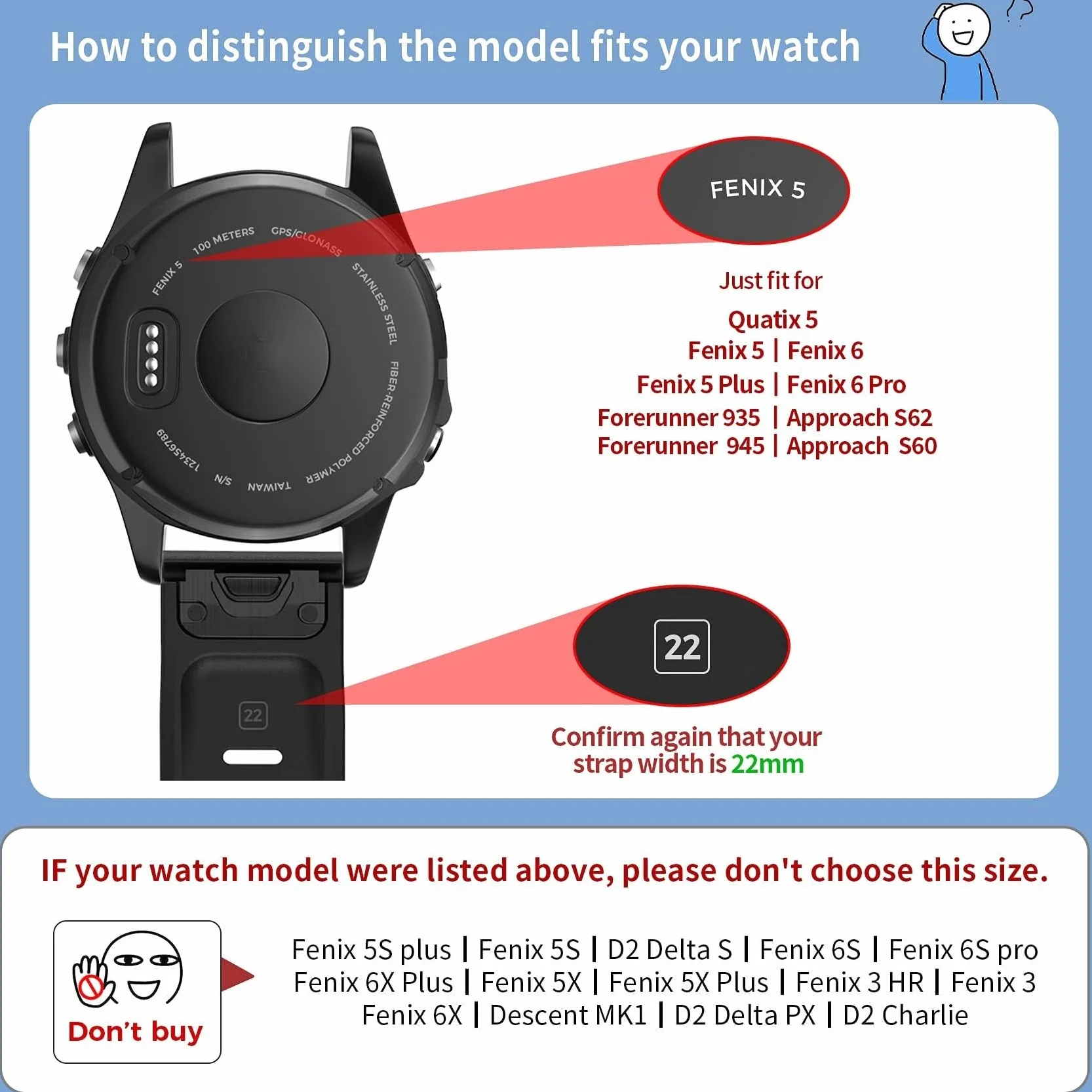 Silikonowy pasek do zegarka Fenix 8 / Fenix 6 / Fenix 6 Pro / Fenix 7 / Forerunner 935 / 945 / Approach S60 / Quatix 5 / epix Smartwatch