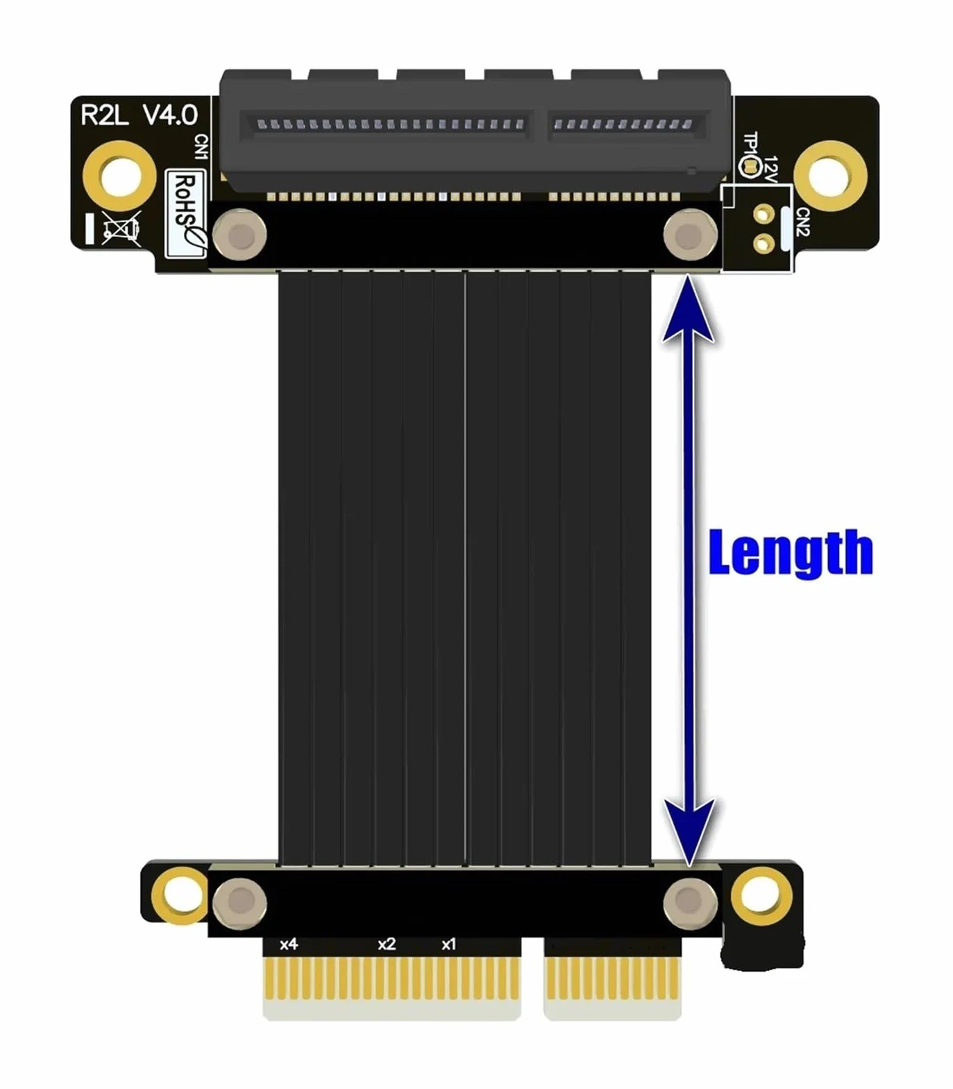 PCI-E 4X PCI Express 4.0 X4 PCIE Riser Card Converter Extender do karty graficznej GPU górnik 1 szt. (10 cm, R22SF 4.0)