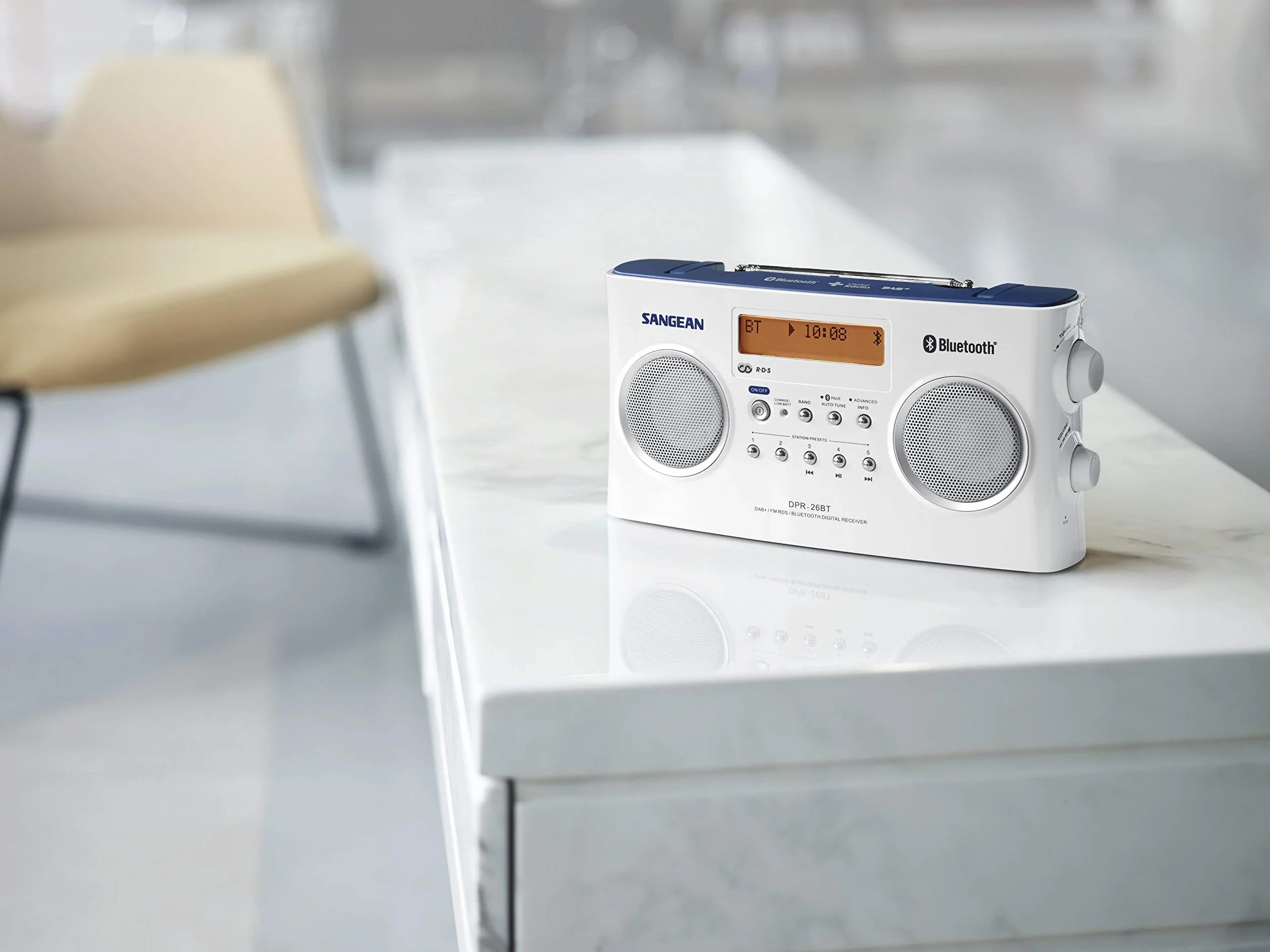 Sangean A500324 radio DPR-26 BT, białe