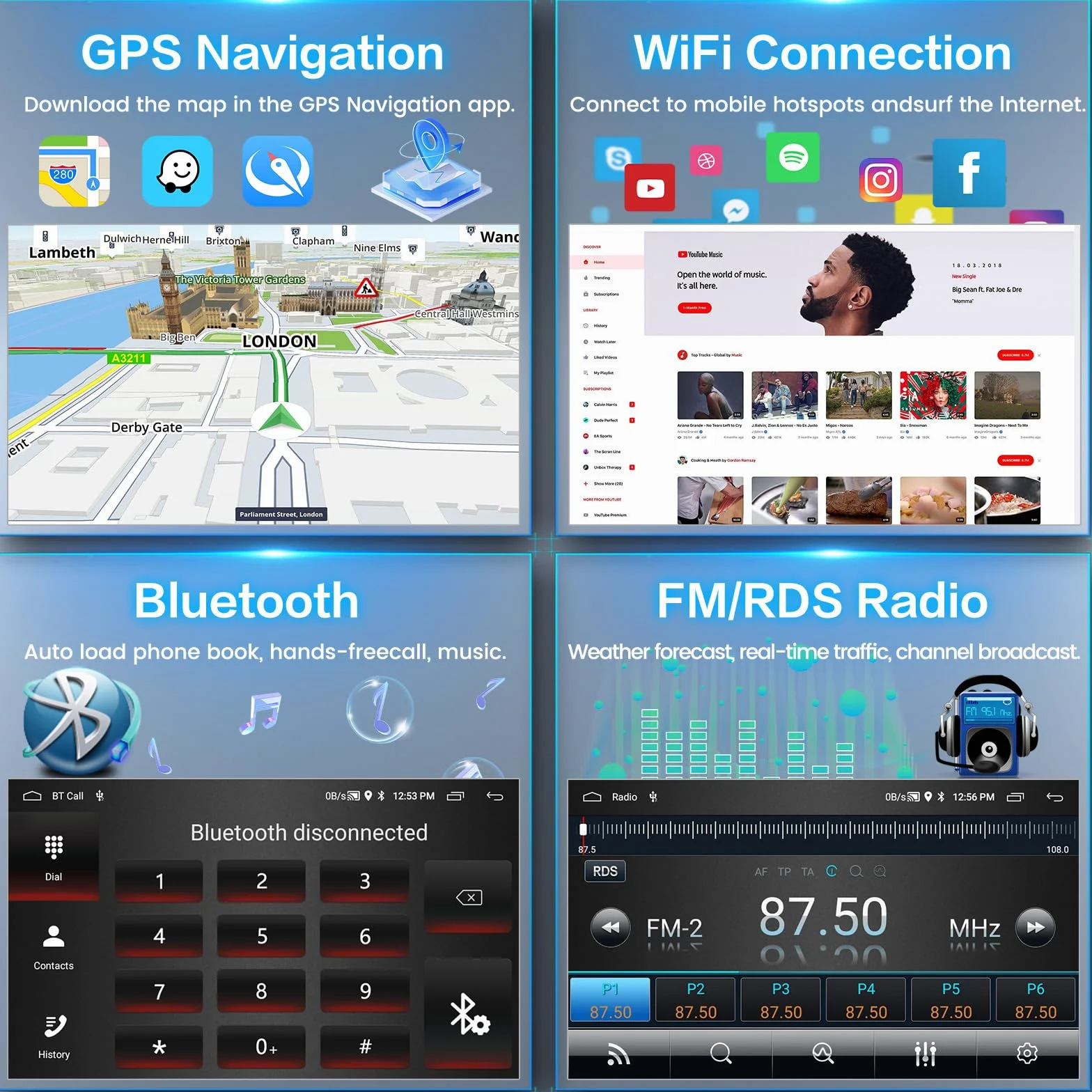 Inefala 2G+64G do Fiata 500L 2013-2017, Android 15, samochodowe stereo z bezprzewodowym CarPlay i Android Auto, 7-calowy ekran dotykowy HD, samochodowe stereo Bluetooth z Wi-Fi, GPS FM/RDS, mikrofonem