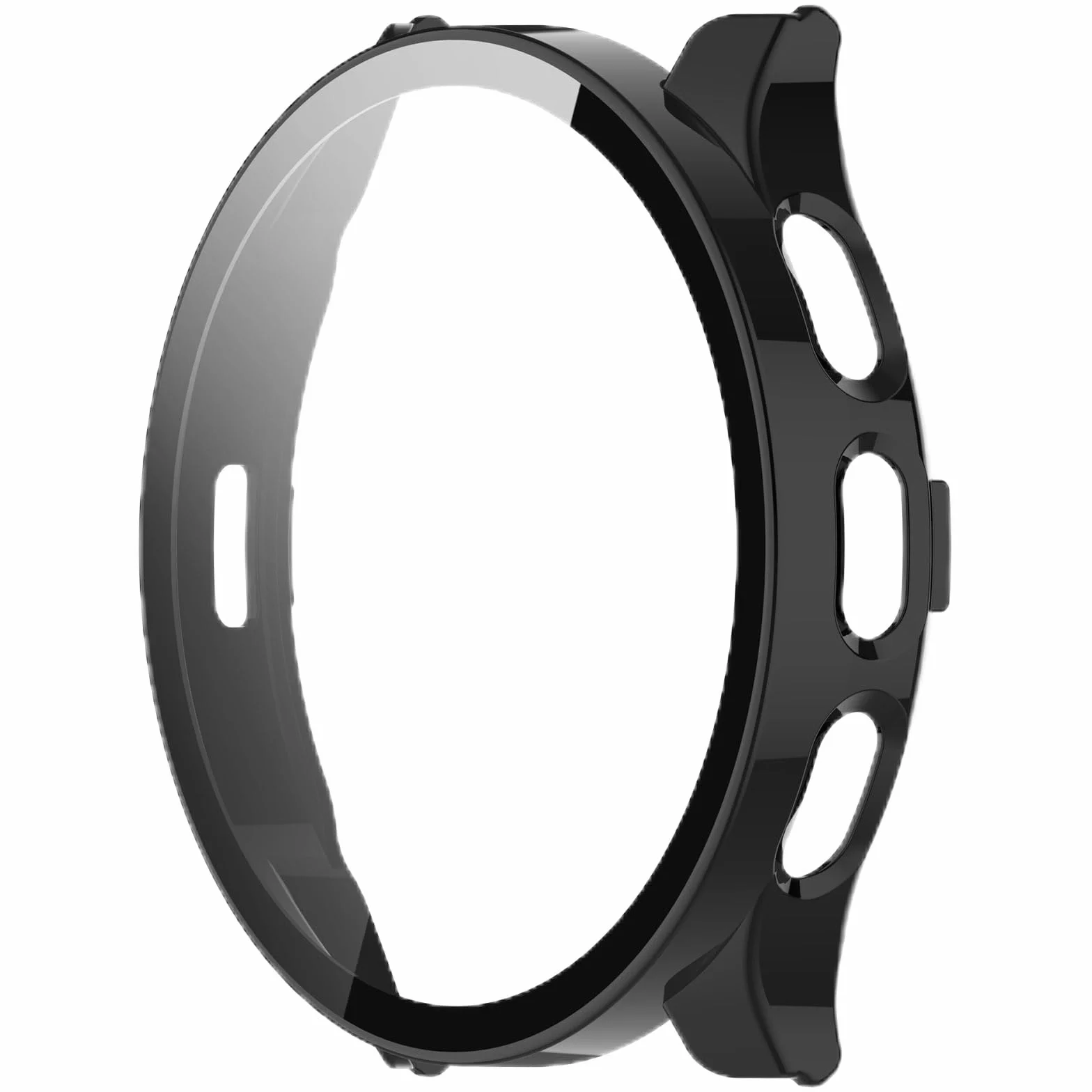 GIOPUEY 2-pak etui kompatybilne z Garmin Venu 3 45 mm, szklana folia ochronna + twarda plastikowa ramka, osłona Garmin Venu 3 45 mm - czarne + czarne