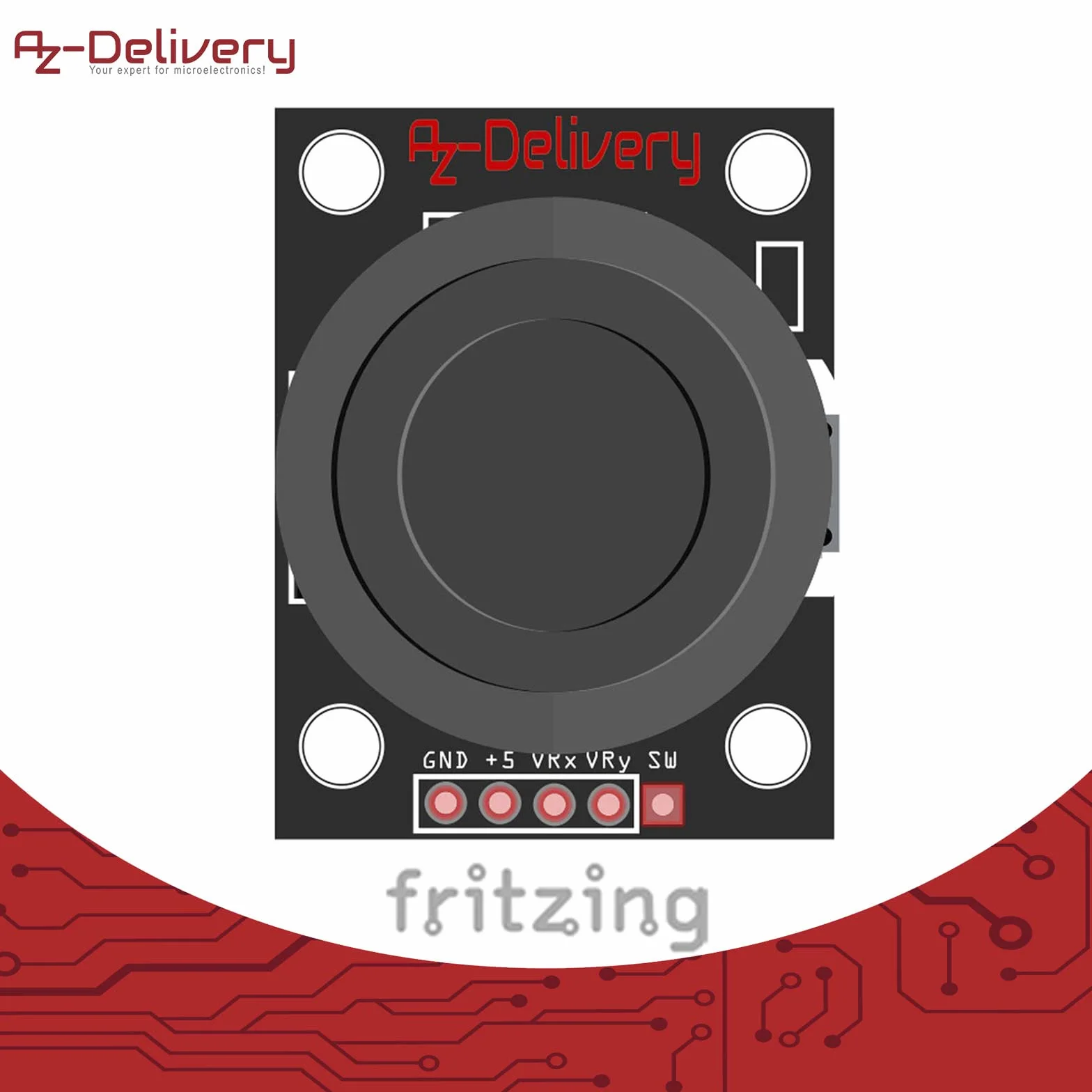 AZDelivery 3 x Joystick Moduł KY-023 kompatybilny z Arduino i Raspberry Pi, w tym E-Book!