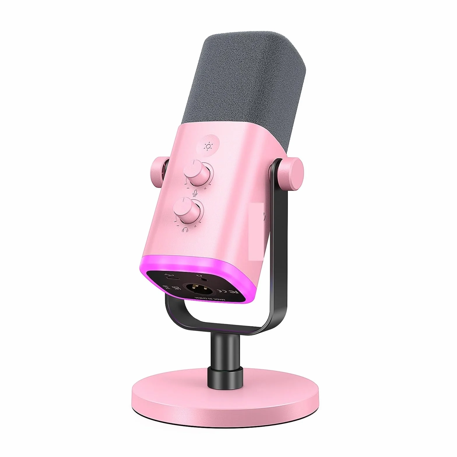 Mikrofon Dynamiczny USB/XLR Z Przyciskiem Wyciszania Dotykowego, Gniazdo Słuchawkowe, Elementy Sterujące We/wy, Mikser PC PS5/4, Do Gier Uniwersalna Kompatybilność(AM8P)