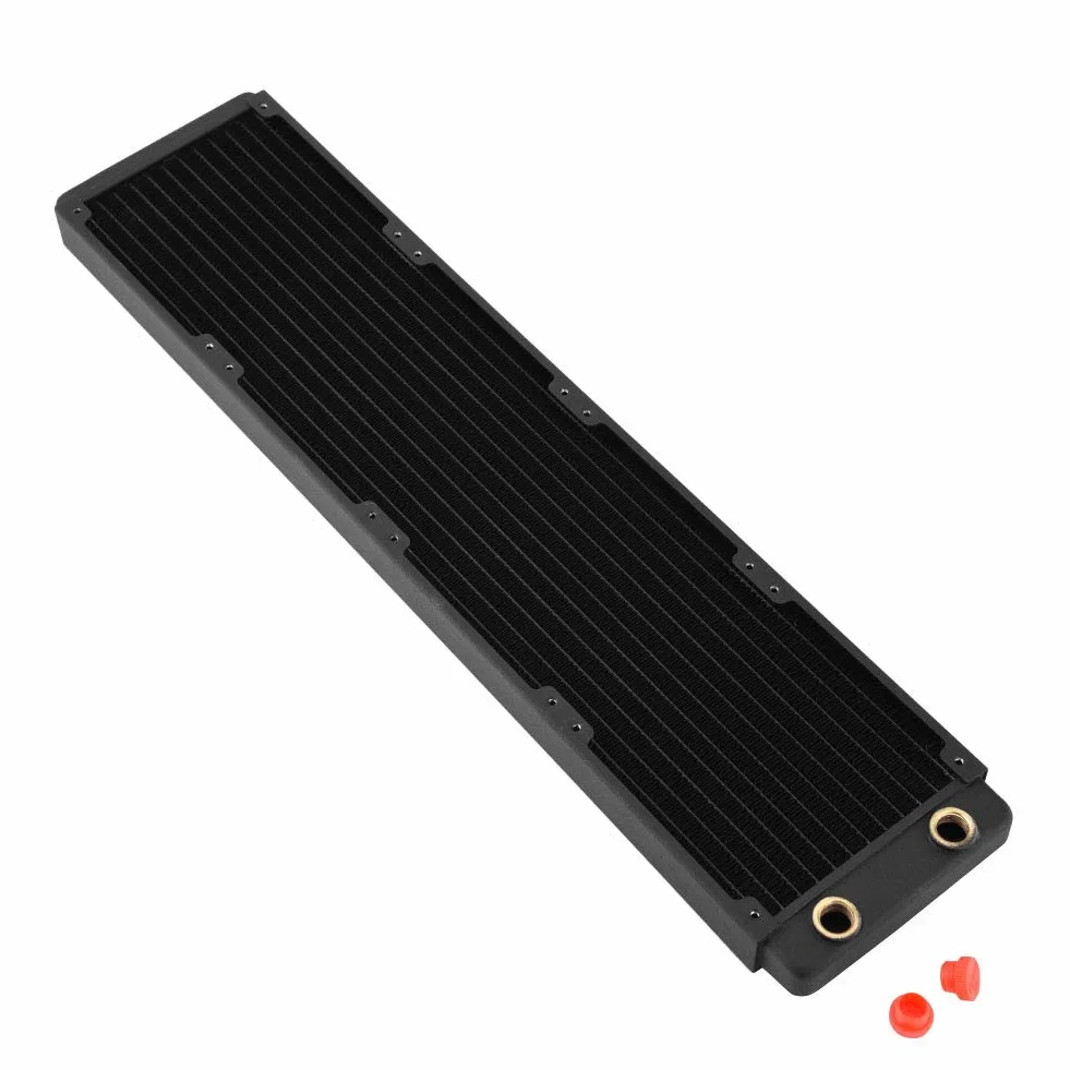Miedziany grzejnik 480 mm, gwint G1/4, miedziany, chłodzenie wodą, chłodzenie wodą, wymiennik ciepła do PC, chłodzenie wodą (480 mm)