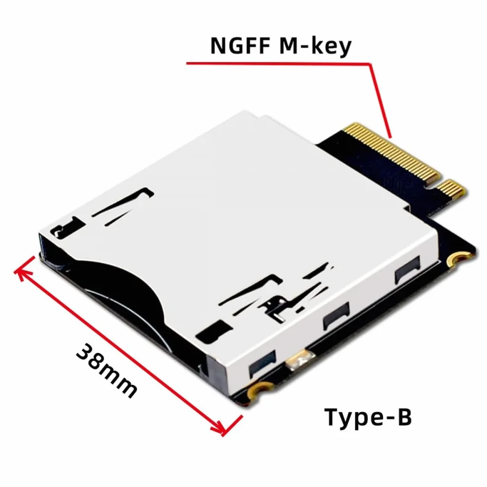 CY Adapter NGFF M.2 NVMe Host na CFExpress CFB adapter przedłużający M2 M-key do obsługi CFE typu B karta pamięci R5 Z6 Z7