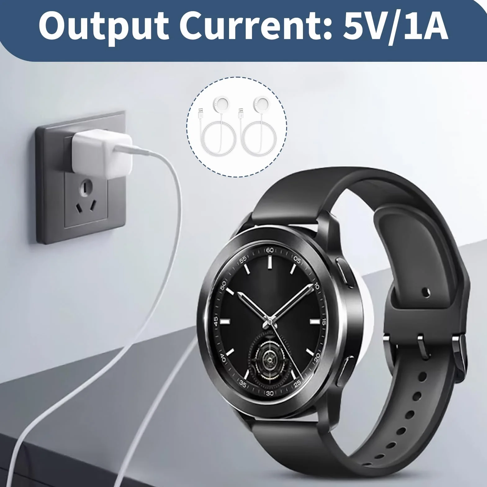 Magnetyczna ładowarka USB C do Xiaomi Watch S3 S2 H1 2 Pro, kabel 100 cm, biały