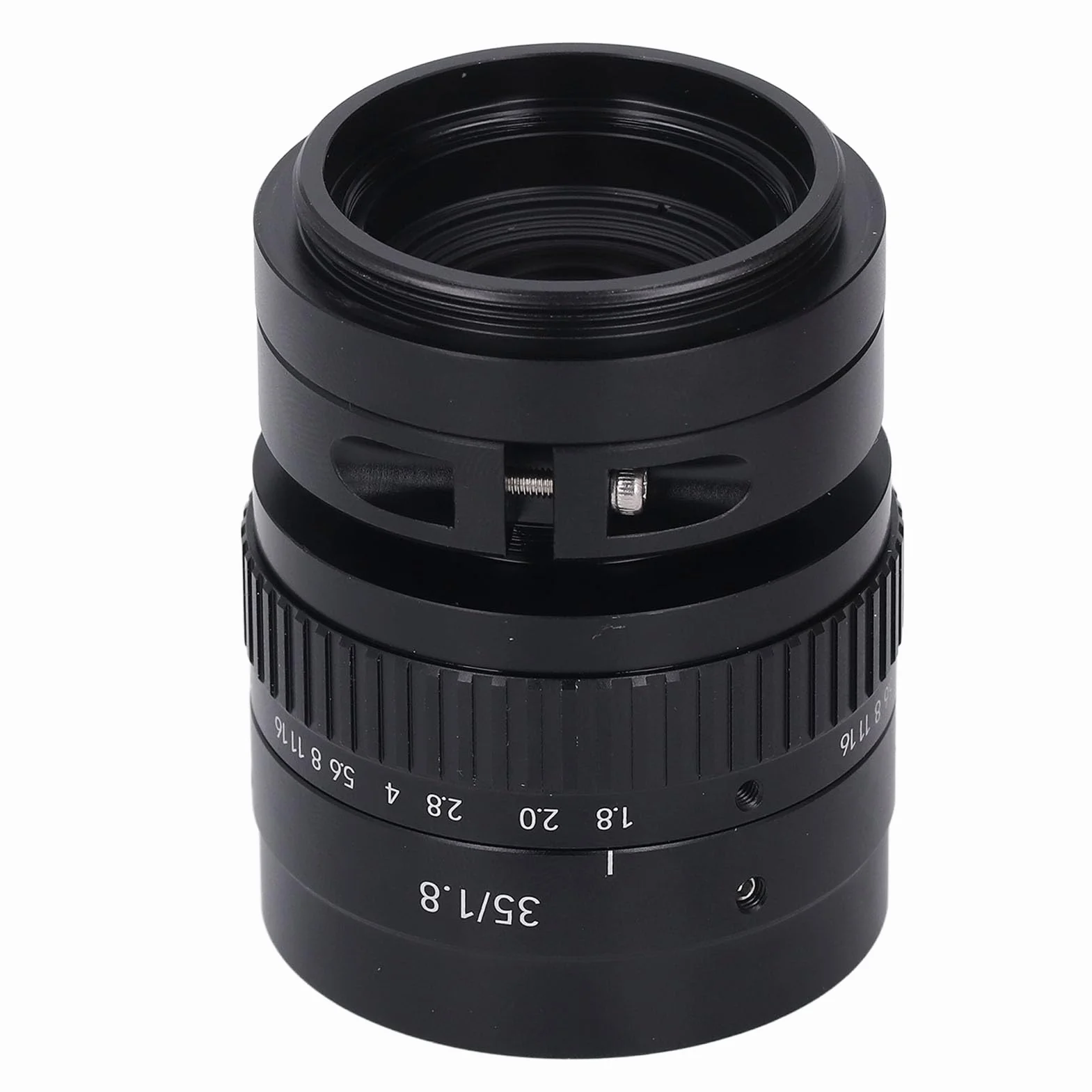 ViaGasaFamido Obiektyw Kamery Przemysłowej 35 Mm F1.8 z ręczną regulacją Ostrości, Mocowanie M42, Obudowa ze Stopu Aluminium do Kontroli HD Półprzewodnikowych Elementów Elektronicznych LCD