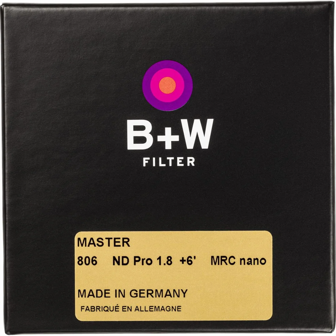 B+W Filtr szary ND 1,8 MRC Nano Master 67 mm (16 x hartowany, Slim, Premium) 1101580 Black