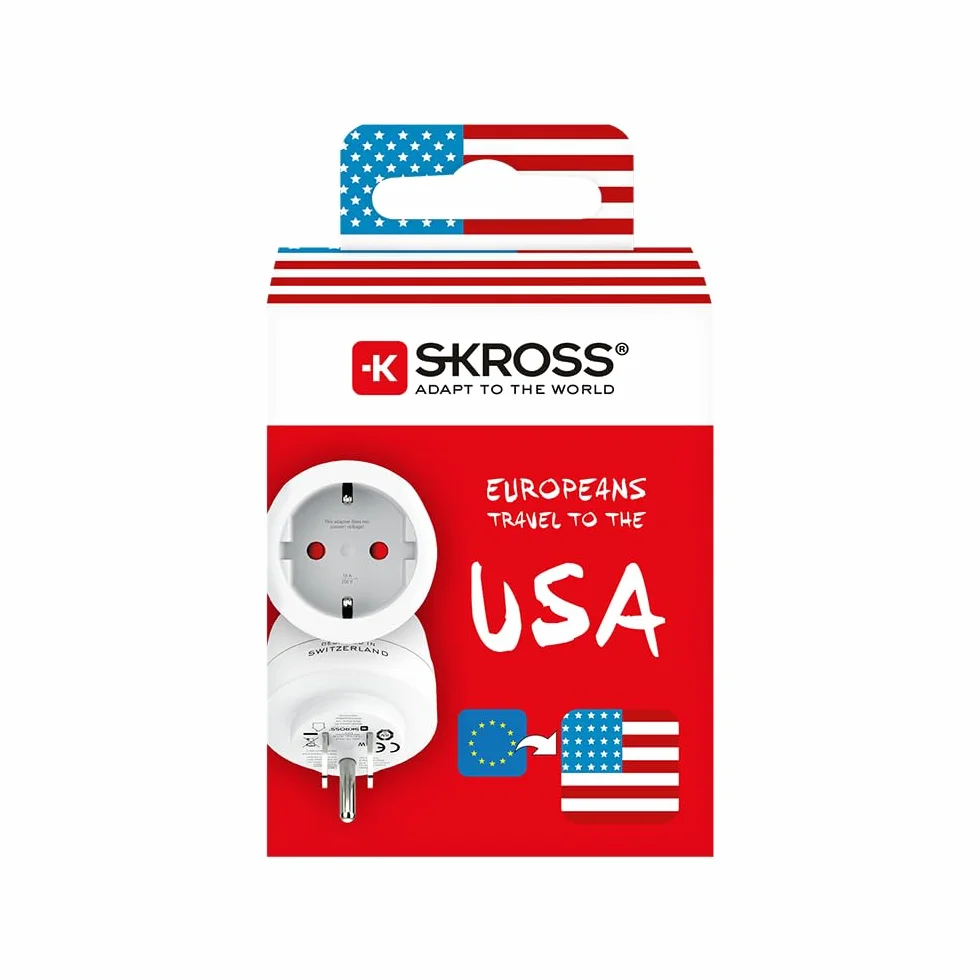 SKROSS Country Adapter Europe to US adapter podróżny