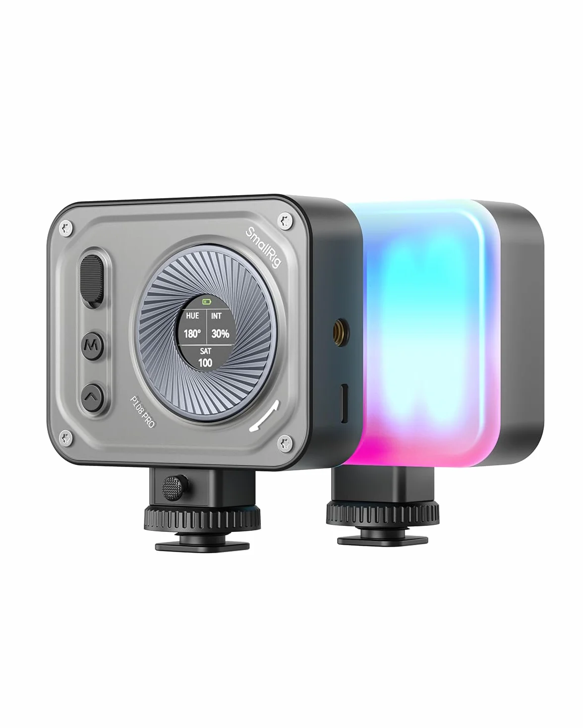 SMALLRIG Vibe P108 Pro RGB Video Light, Przenośna Lampa LED do Fotografii, Lampa do Zimnej Stopki, CRI95+, 2500-6500K, 12 Efektów, Akcesoria do Wypełniania światłem dla Twórców Treści - 4661