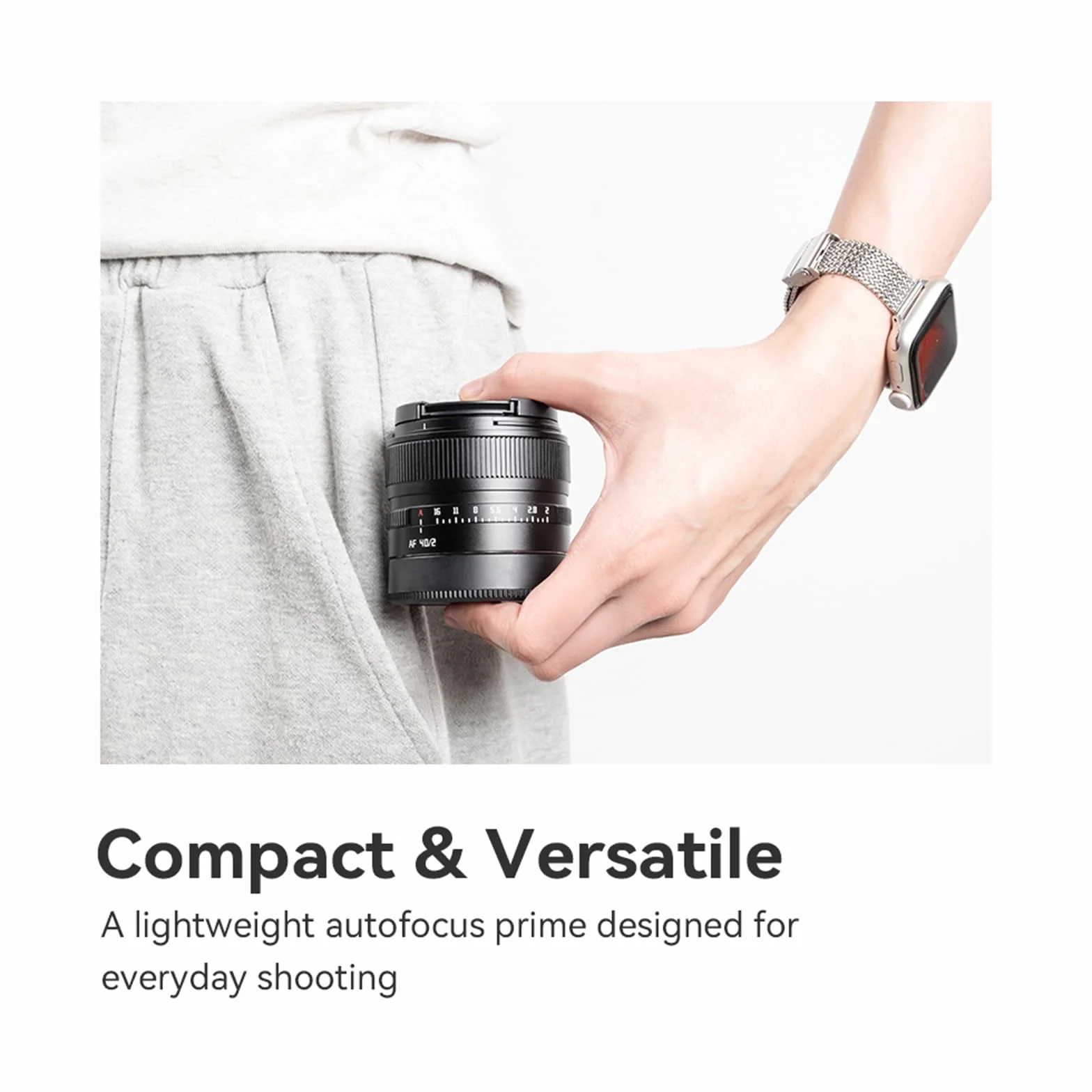 TTARTISAN 40 mm f/2 AF-Obiektyw dla L-Mount, pełnoklatkowy 40 mm f2 Autofokus Prime Obiektyw dla L-Mount (L, Czarny)