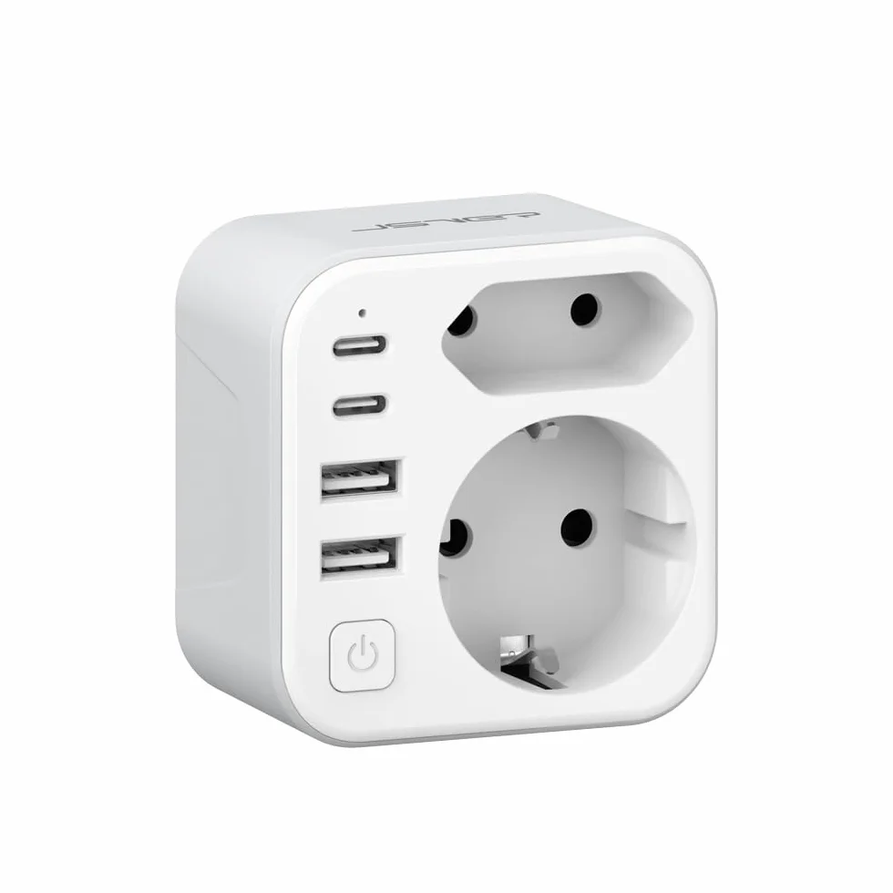 Adapter podróżny do Republiki Południowej Afryki, 2 wtyczki typu M z 2 USB i 2 USB C, 3,4 A 17 W