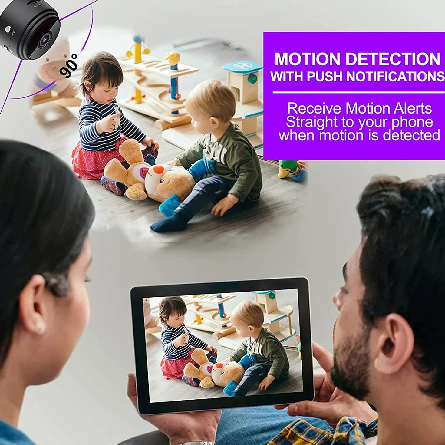 Mini kamery szpiegowskie ukryta bezprzewodowa kamera 1080P HD z wykrywaniem ruchu noktowizyjnego, kamera WiFi, bezpieczeństwo domowe, niania, kamera do monitoringu wewnątrz i na zewnątrz