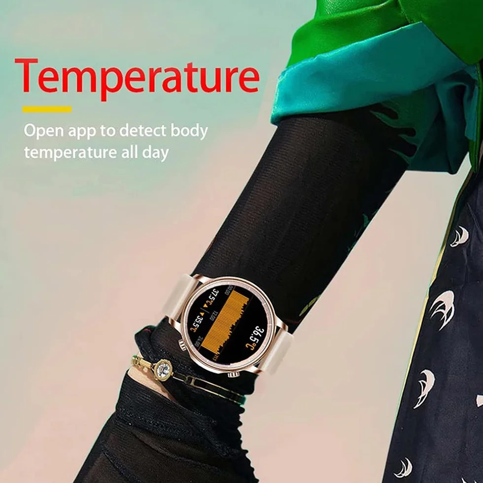 V23 Pro Bluetooth Inteligentny zegarek IP67 Wodoodporny, w pełni dotykowy opaska monitorująca aktywność fizyczną Ciśnienie krwi Lady Smartwatch dla iOS Android (C) little surprise