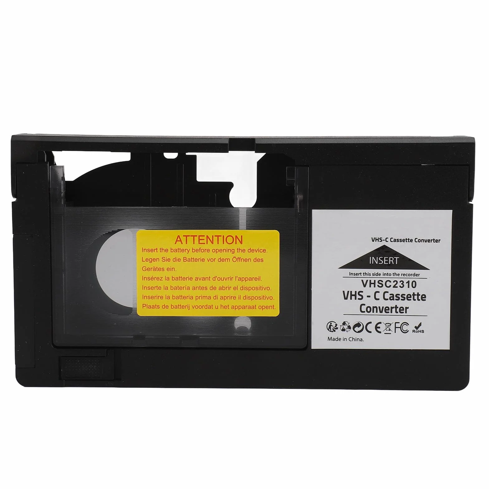 Adapter do Kaset VHS C, Kompatybilny z Taśmami S VHS C i S VHS CP6BKU C-P6U PV P1 VCA115 Kamery Adapter do Kaset, Adapter do Odtwarzania i Nagrywania