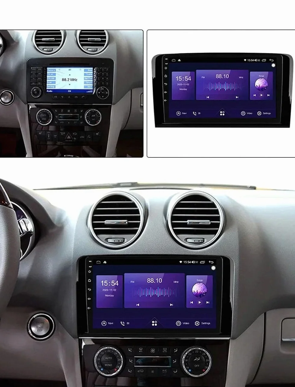 Car Stereo dla Mercedes M-Class GL-Class 2005-2012 Android 15 9 Inch Touch Screen Player Wireless Carplay For, 8 Core 4G+64G