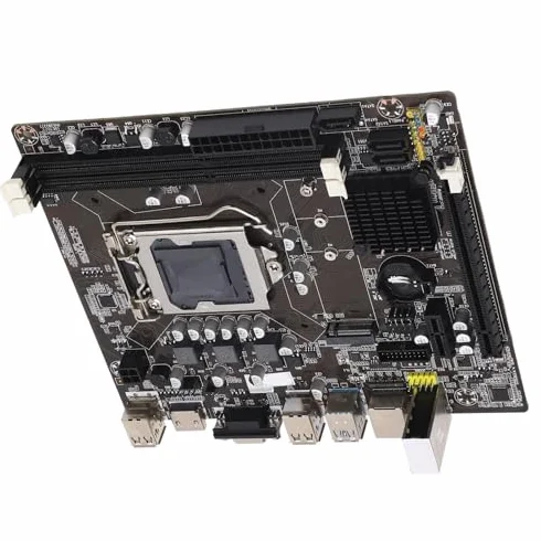 Płyta Główna do Gier DDR3, 1155 Pinów 2 DDR3 100M Mining Płyta Główna Obsługująca Procesory Corei7, I5, I3 (LGA1155), Obsługuje Cyfrowe Wyjście Wideo High Definition