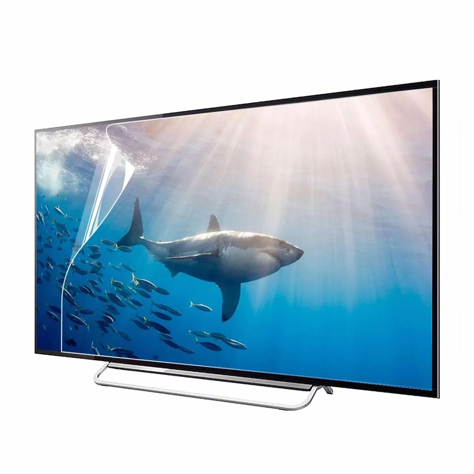 Matowa Ochrona Ekranu TV Antyodblaskowa 55 Cali, Folia Antyrefleksyjna Z Redukcją Światła Niebieskiego, Ochrona Oczu do LCD, LED, OLED, QLED i Telewizorów 4K - 55cali1221×689mm