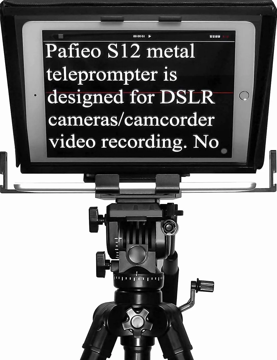 Teleprompter Tabletu 13 cali Kompatybilny z iPad Pro 12.9, Pafieo S12 DSLR Kamera Teleprompter z Pilotem kompatybilny z Canon Nikon Sony Youtube Vlog Kamera Wideo