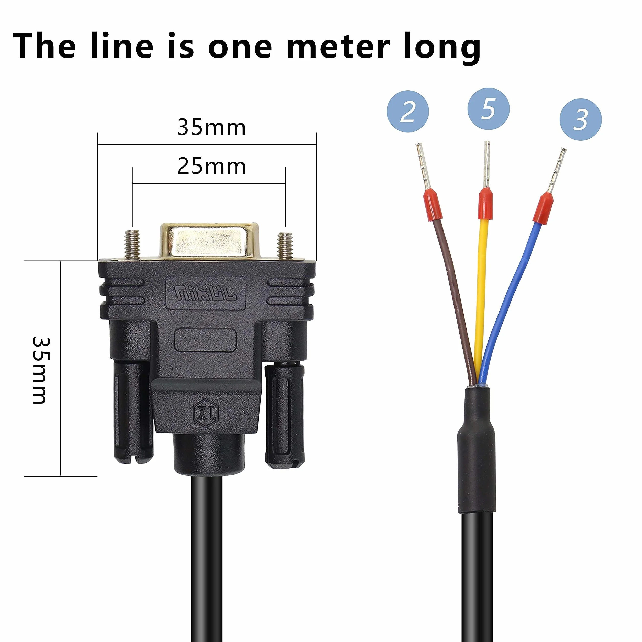 DB9 RS232 kabel portowy 9-pinowy żeński 1,5 m