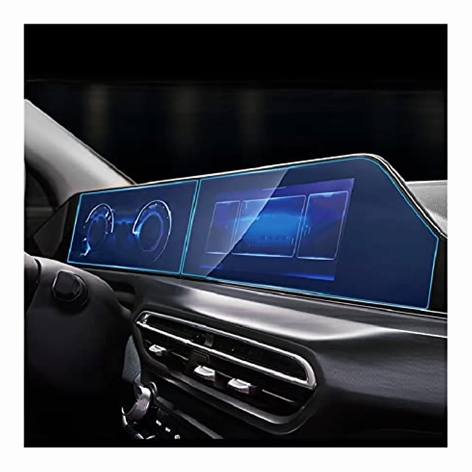 Ochraniacz ekranu instrumentu, dla Changan, dla Eado Plus 2020 2021 Auto ekran LCD folia ochronna ze szkła hartowanego membrana nawigacji samochodowej ochraniacz ze szkła hartowanego Szklany o