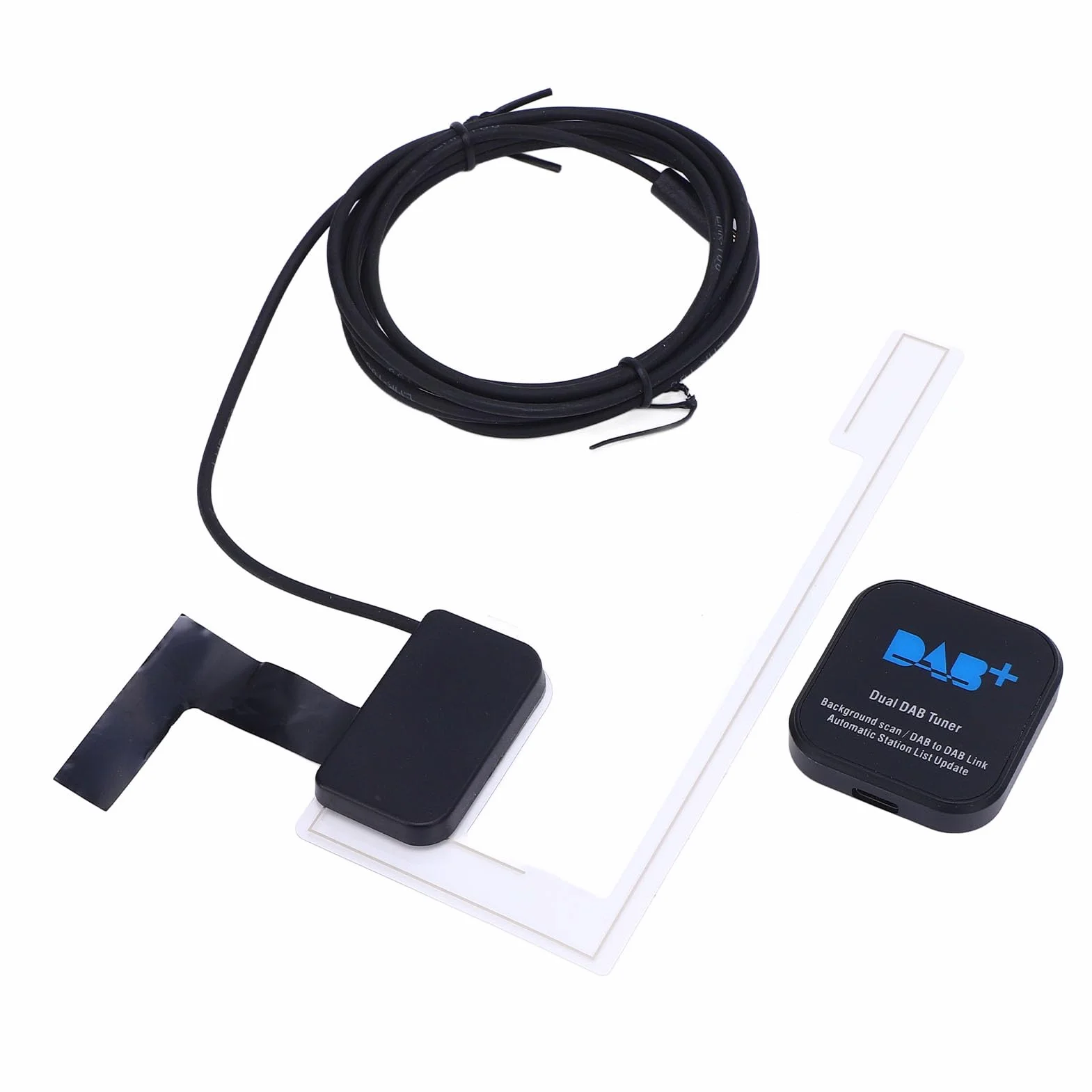 Fabater Tuner Radiowy DAB, łatwa Instalacja, Cyfrowa Skrzynka Transmisyjna z anteną, Adapter USB Typu Plug and Play dla Posiadaczy Radia Samochodowego
