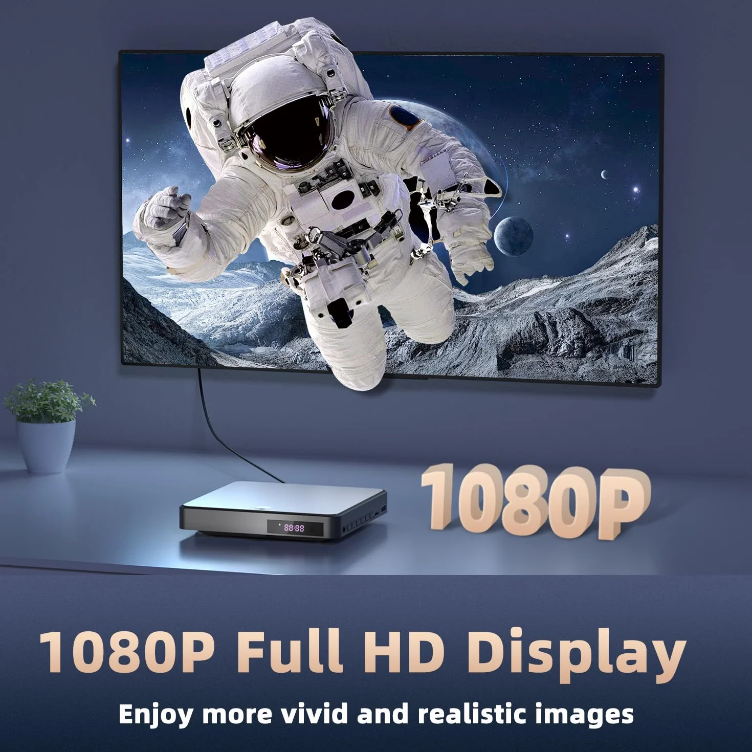 Desobry Odtwarzacz DVD do Telewizora z Wejściami USB/TF, HDMI/RCA, Korekcja Błędów i Redukcja Szumów