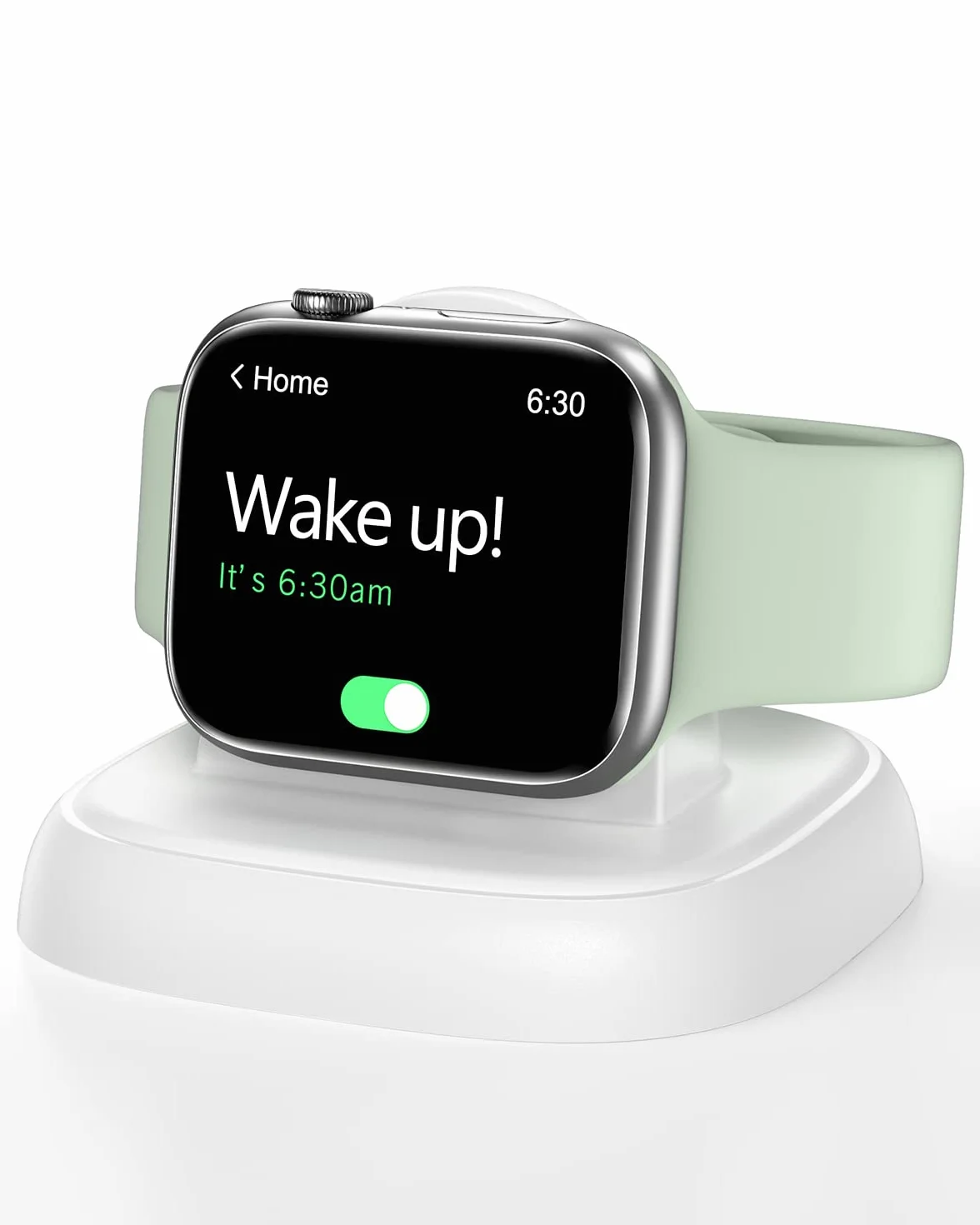 NEWDERY Bezprzewodowa stacja ładująca do Apple Watch 9/Ultra, stacja dokująca, magnetyczny uchwyt do ładowania iWatch, przenośna mini ładowarka podróżna do iWatch serii 9/8/Ultra/7/6/5/3/2/SE (biała)