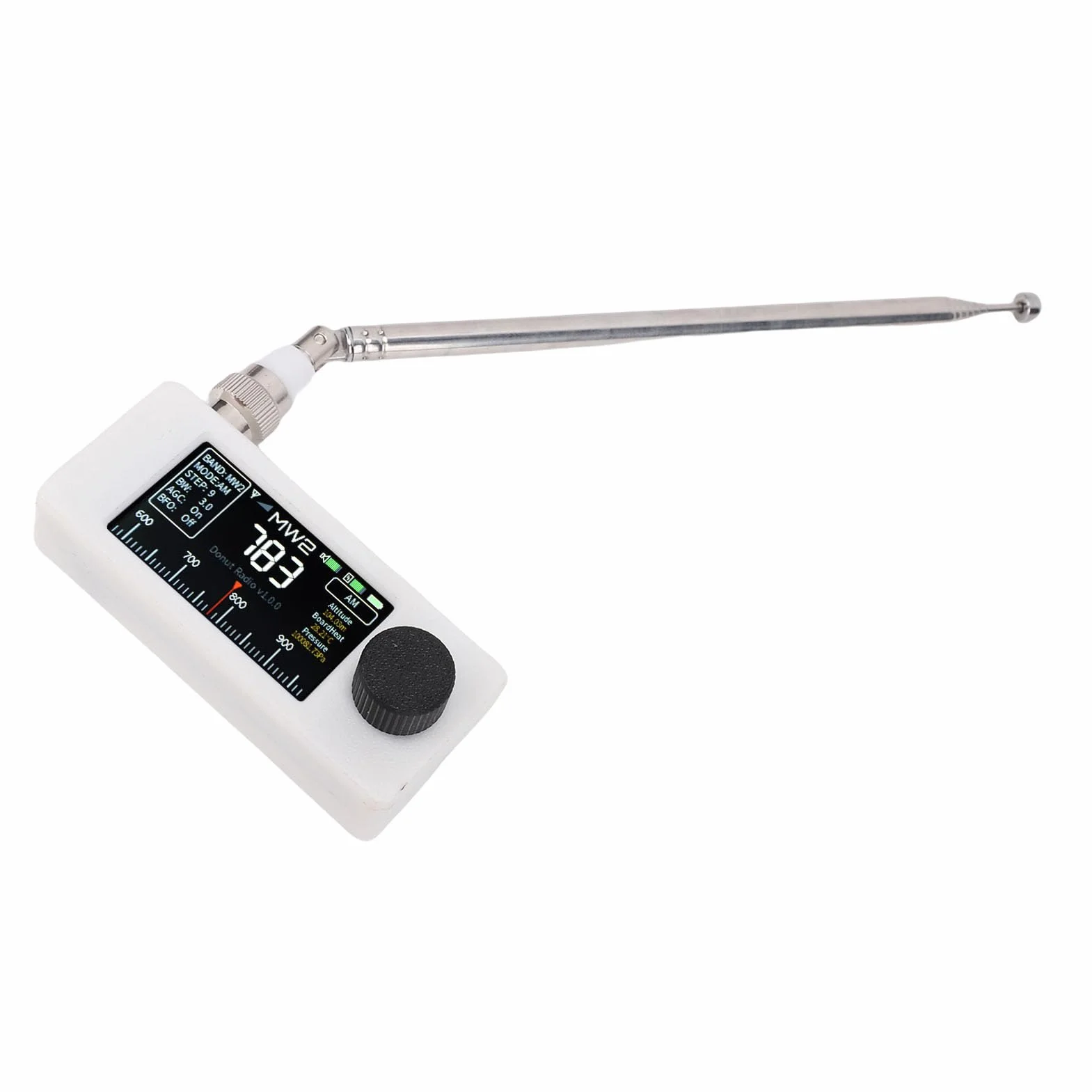 Bewinner SI4732 Odbiornik Radiowy AM FM LSB USB z Kolorowym Ekranem, Przenośne Kieszonkowe Radio Krótkofalowe, Ulepszone Odbiór, 10H Bateria, Awaryjna podróż (WHITE)