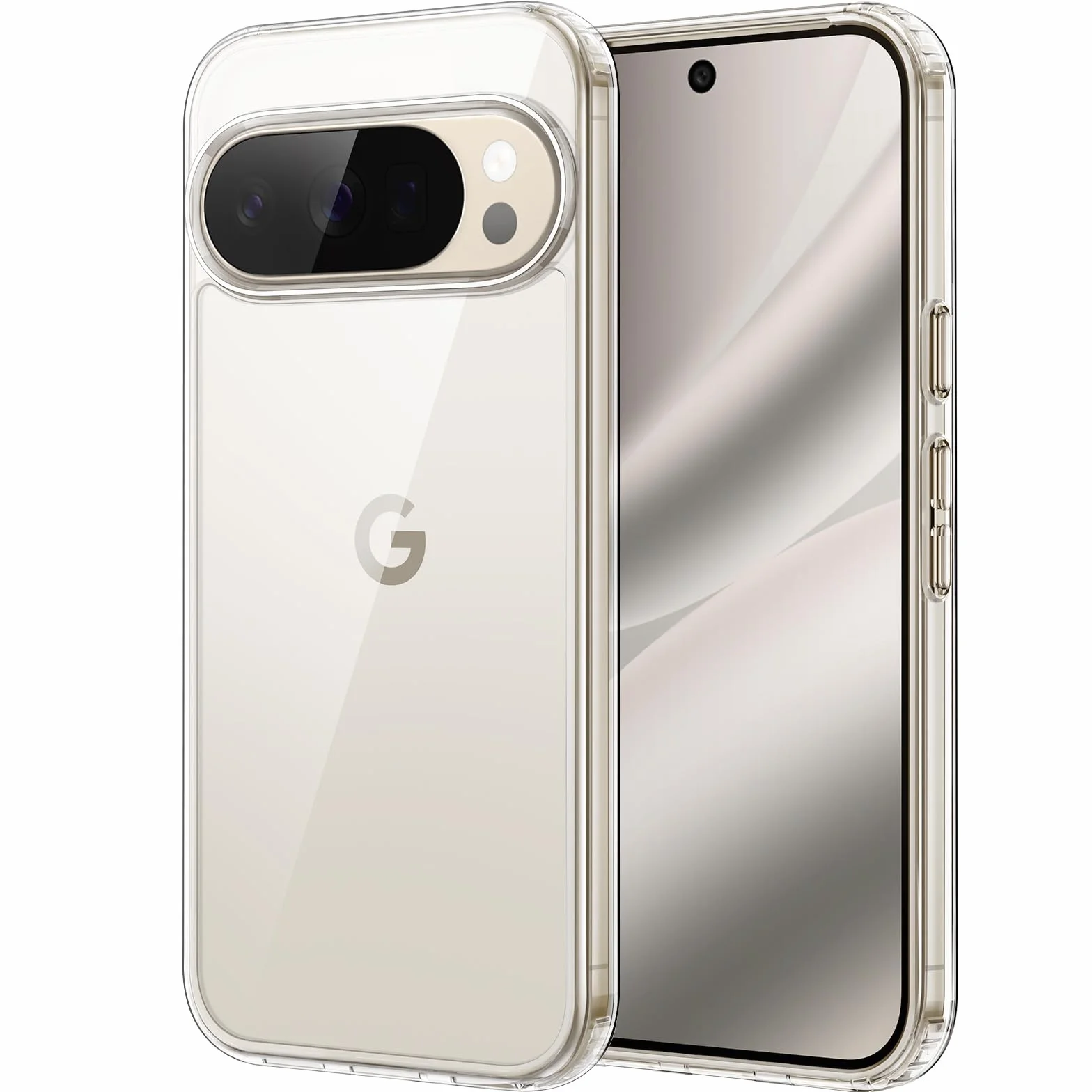 JETech Etui dla Google Pixel 10/10 Pro 2025, Nie Żółknie Odporny na Wstrząsy Pokrowiec Ochronny, Odporne na Zarysowania, Twardy Tył PC (Przezroczyste)