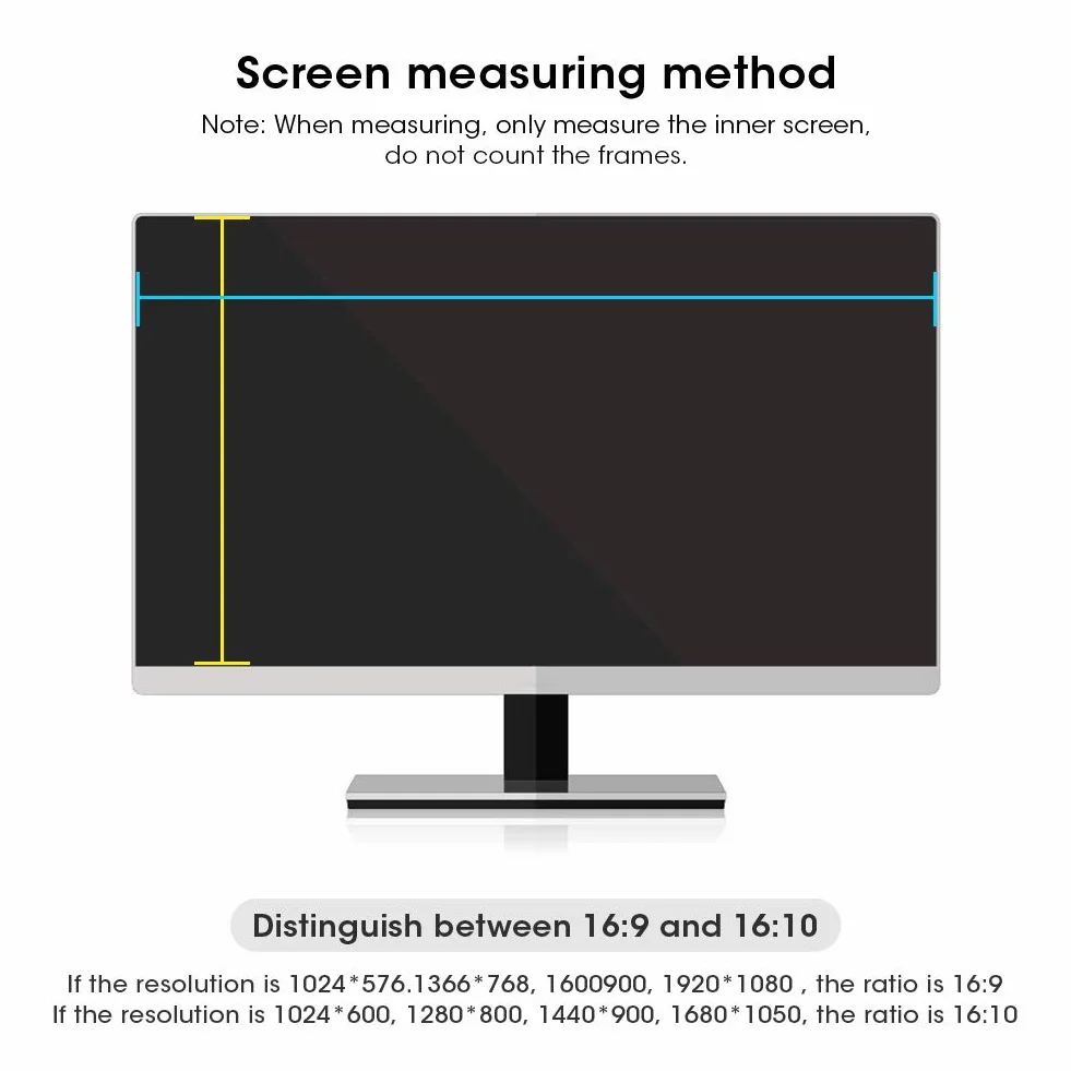 Annadue 21,5 cala Privacy filtr ekranu Anti-GLare Anti-Scratch 16:10 ochrona UV niebieskie światło monitor komputer