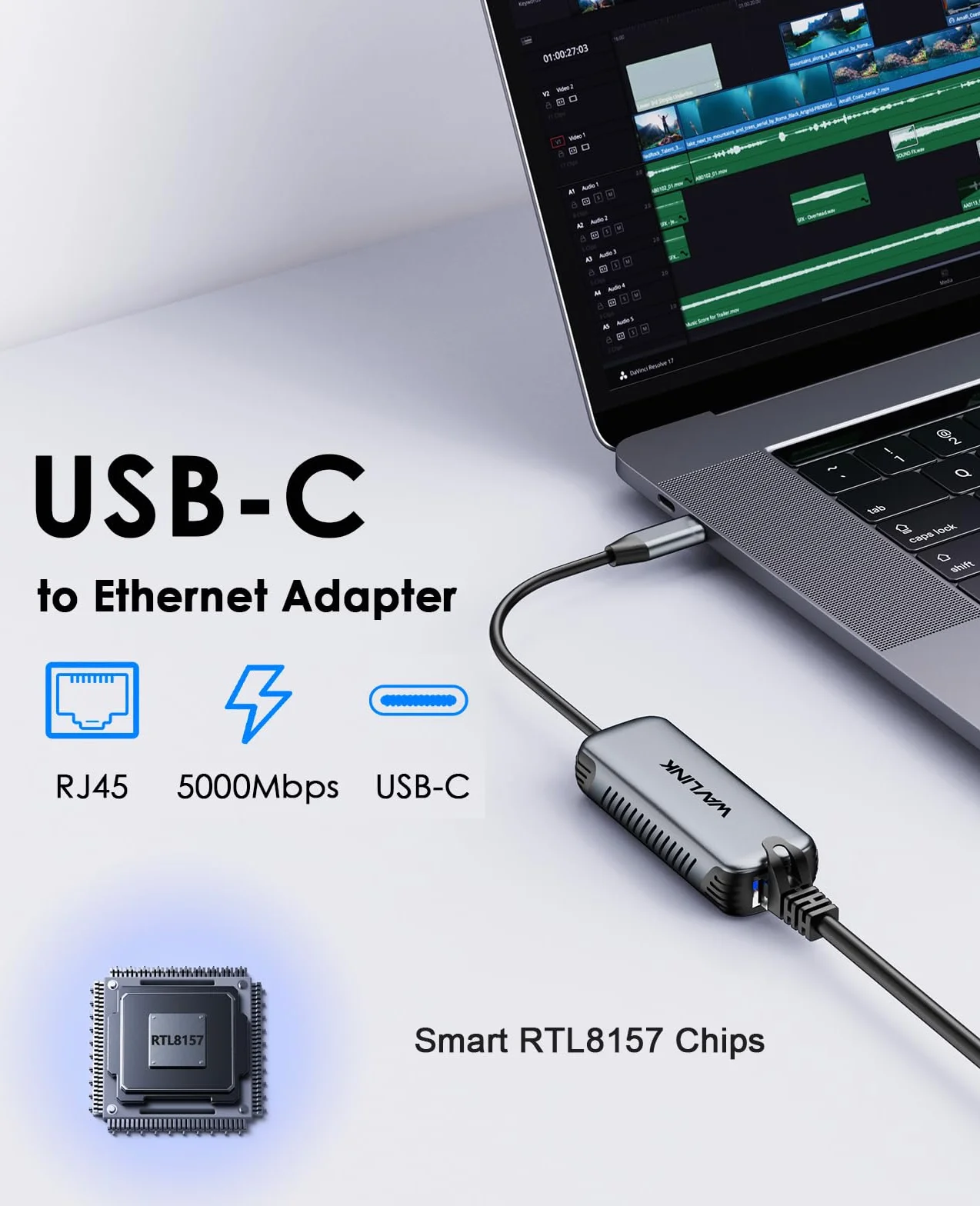 WAVLINK Adapter USB C na 5G Ethernet